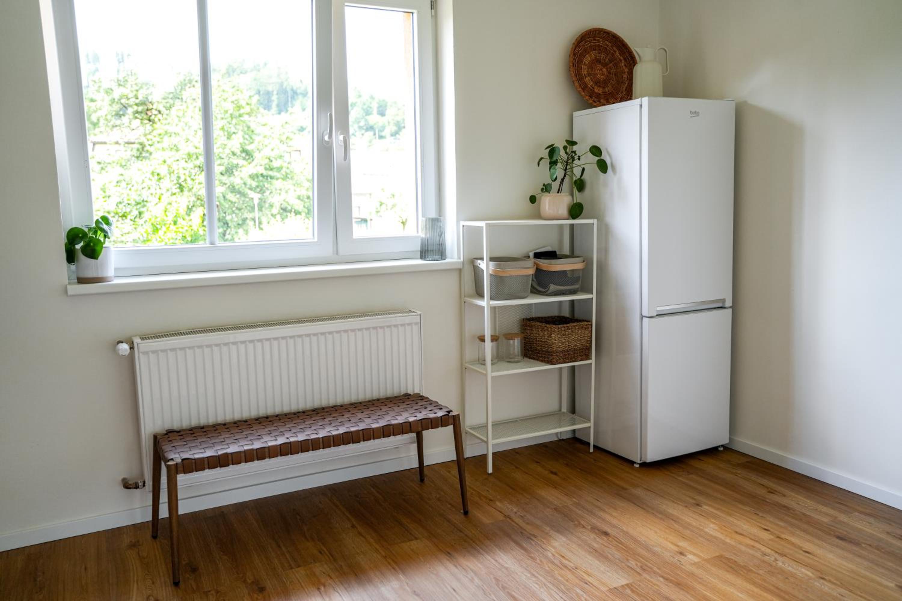Celý apartmán v rodinném domě s vanou a krbem