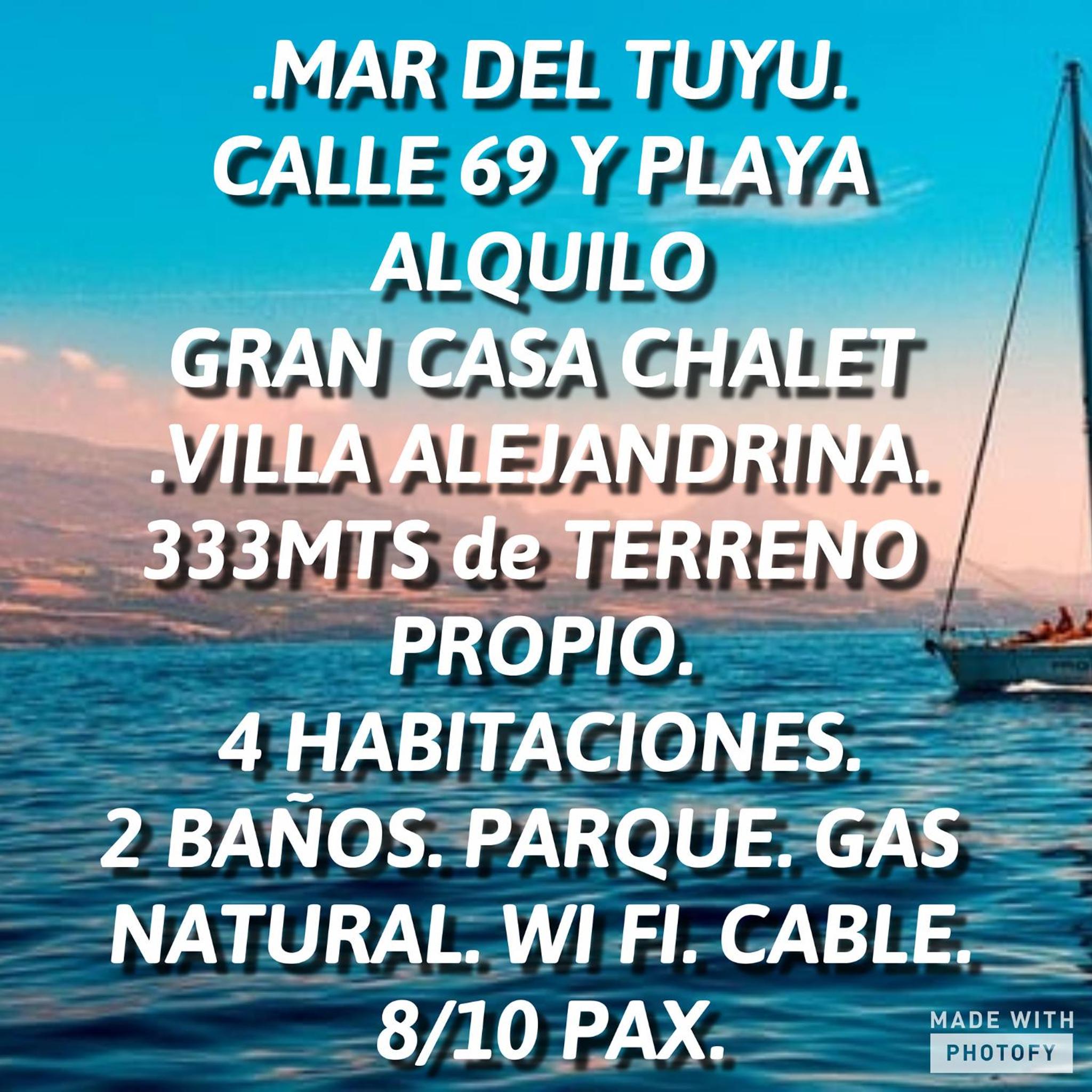 Casa a 50mts del Mar con Parque 10personas 4 Habitaciones 2 Baños Playa Centro y Peatonal