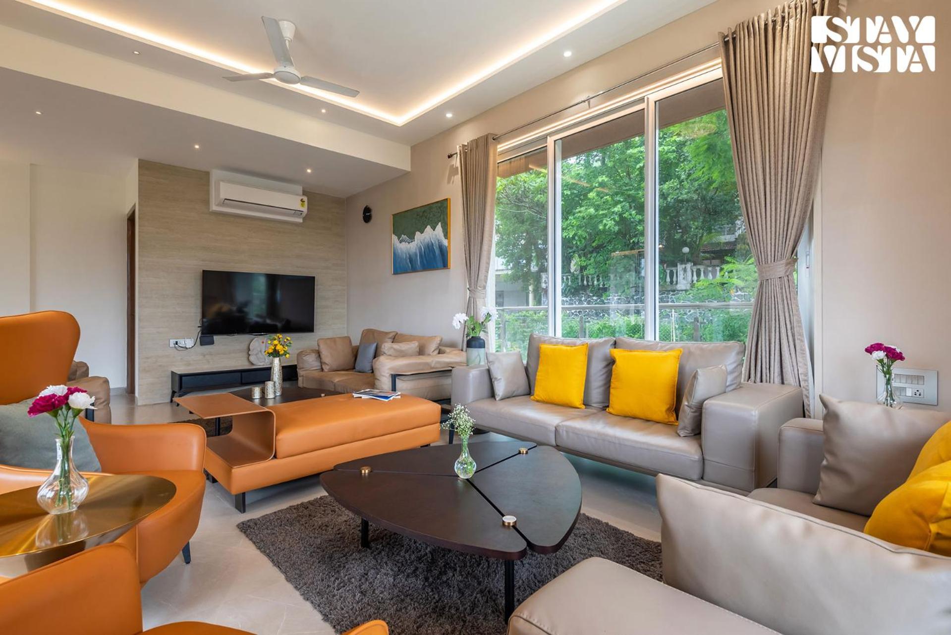 Mocha House with Indoor Pool, BBQ & Bonfire at Lonavala by StayVista view 2