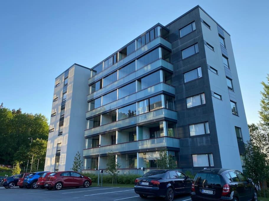 Uusi saunallinen kolmio järvinäkymällä