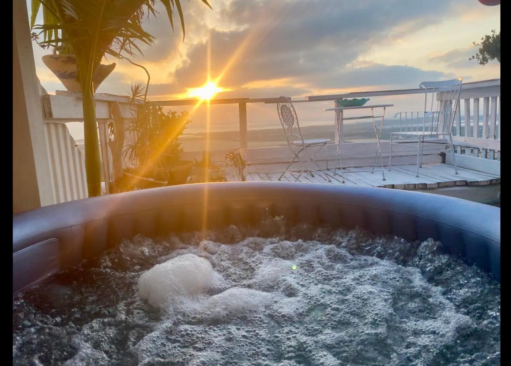 Artistic Sea View Getaway with Hot Tub