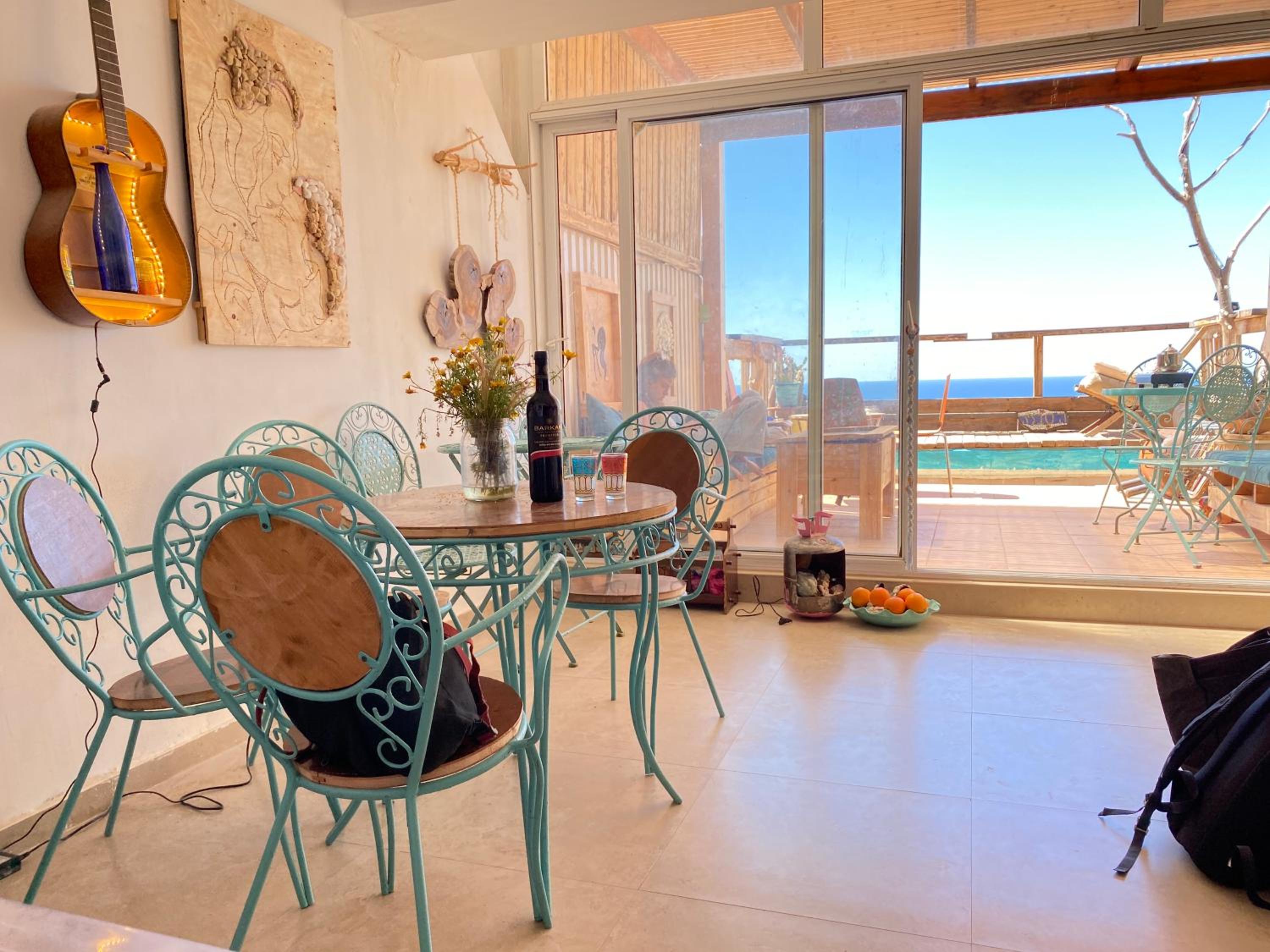 Artistic Sea View Getaway with Hot Tub