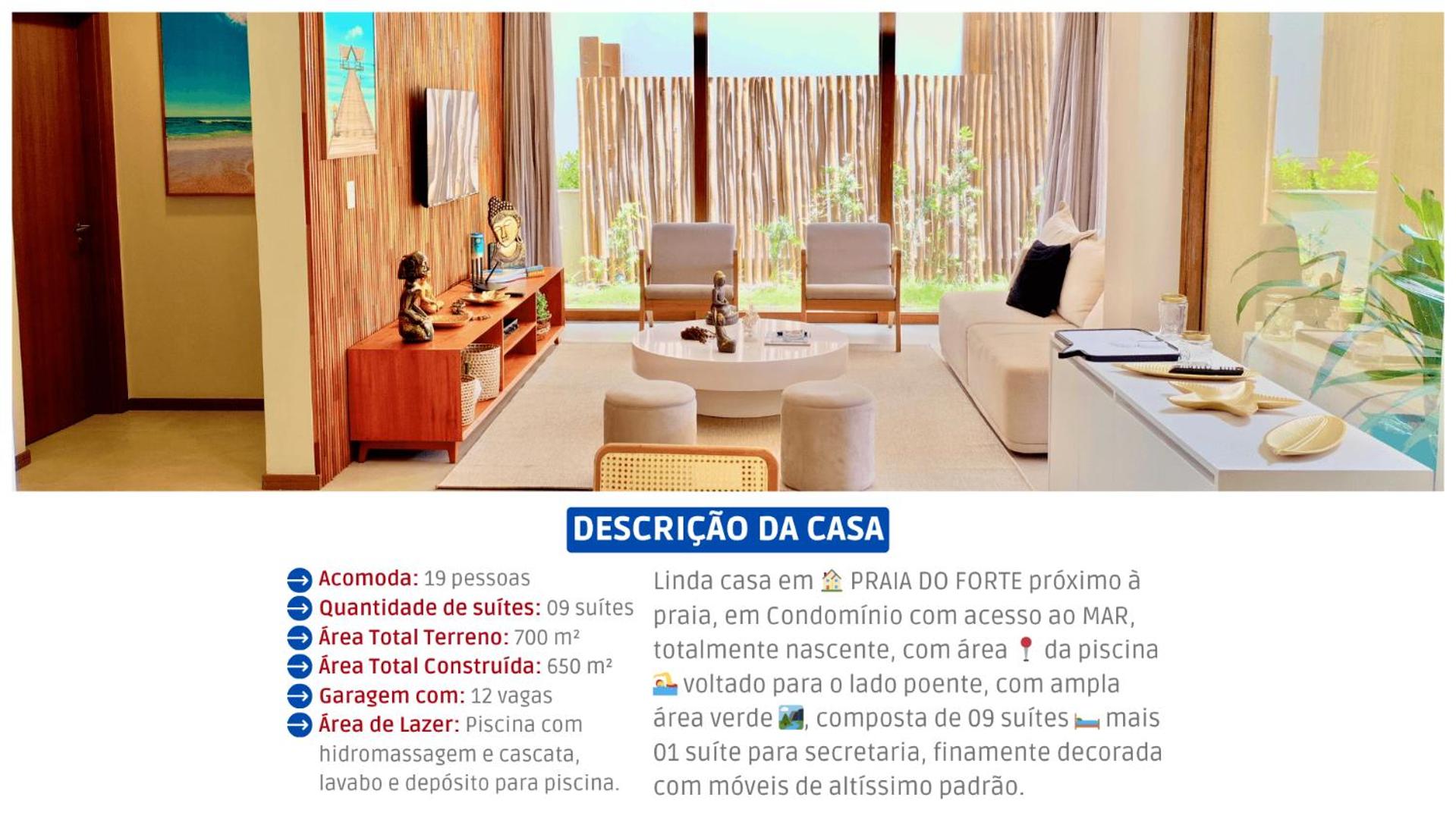 Casa 7 Suítes Condomínio Praia Bela Praia do Forte