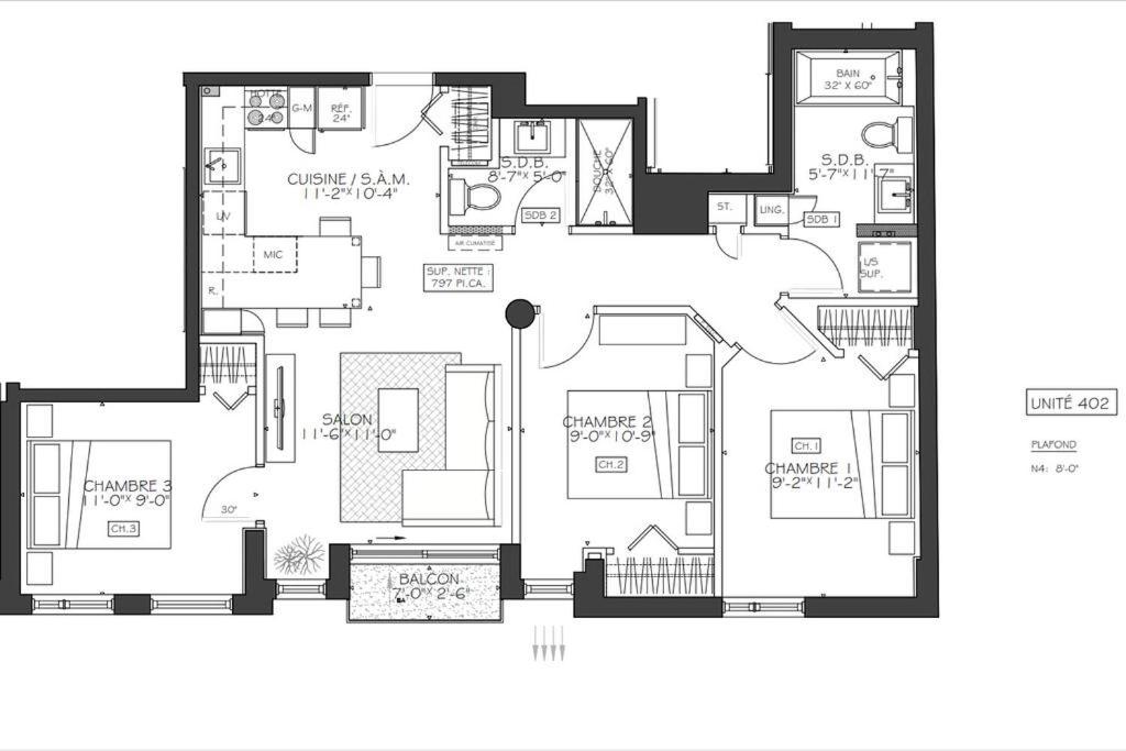 City Center, 2 bathroom, AC, Parking, Pool