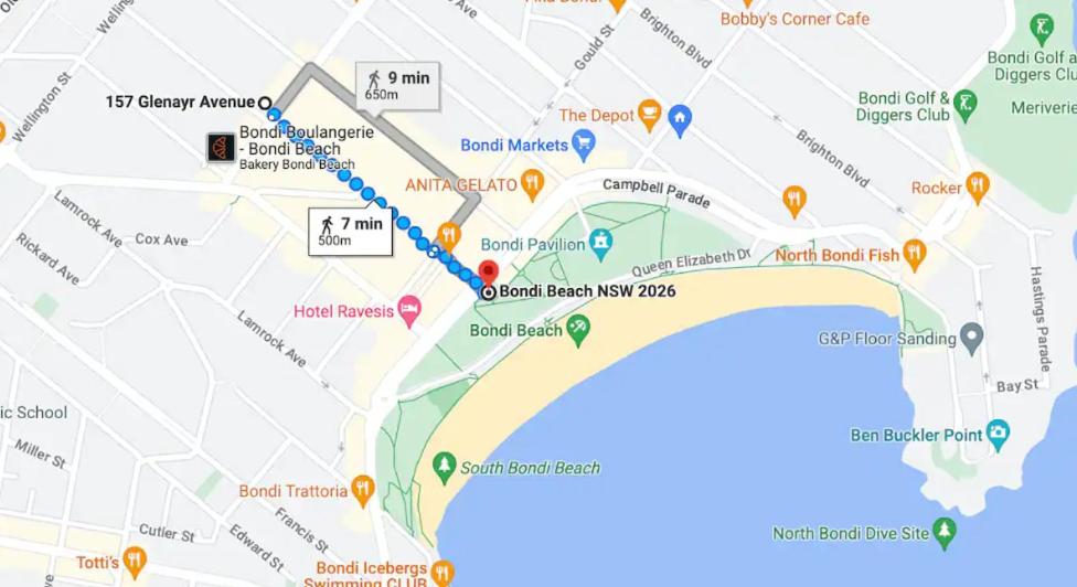 In the heart of Bondi, stroll to the beach