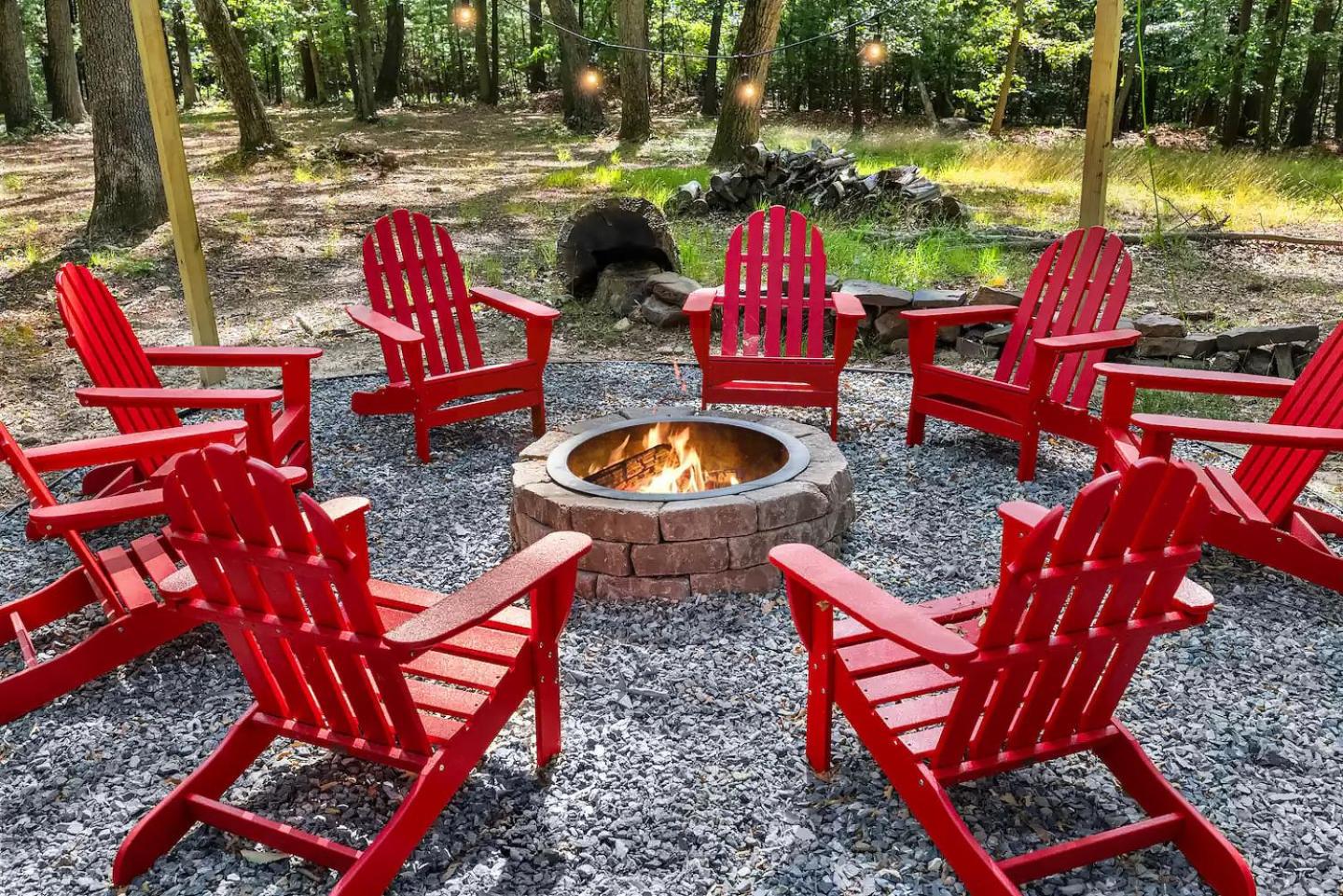 Cabin w hot tub, fire pit & deck view 3