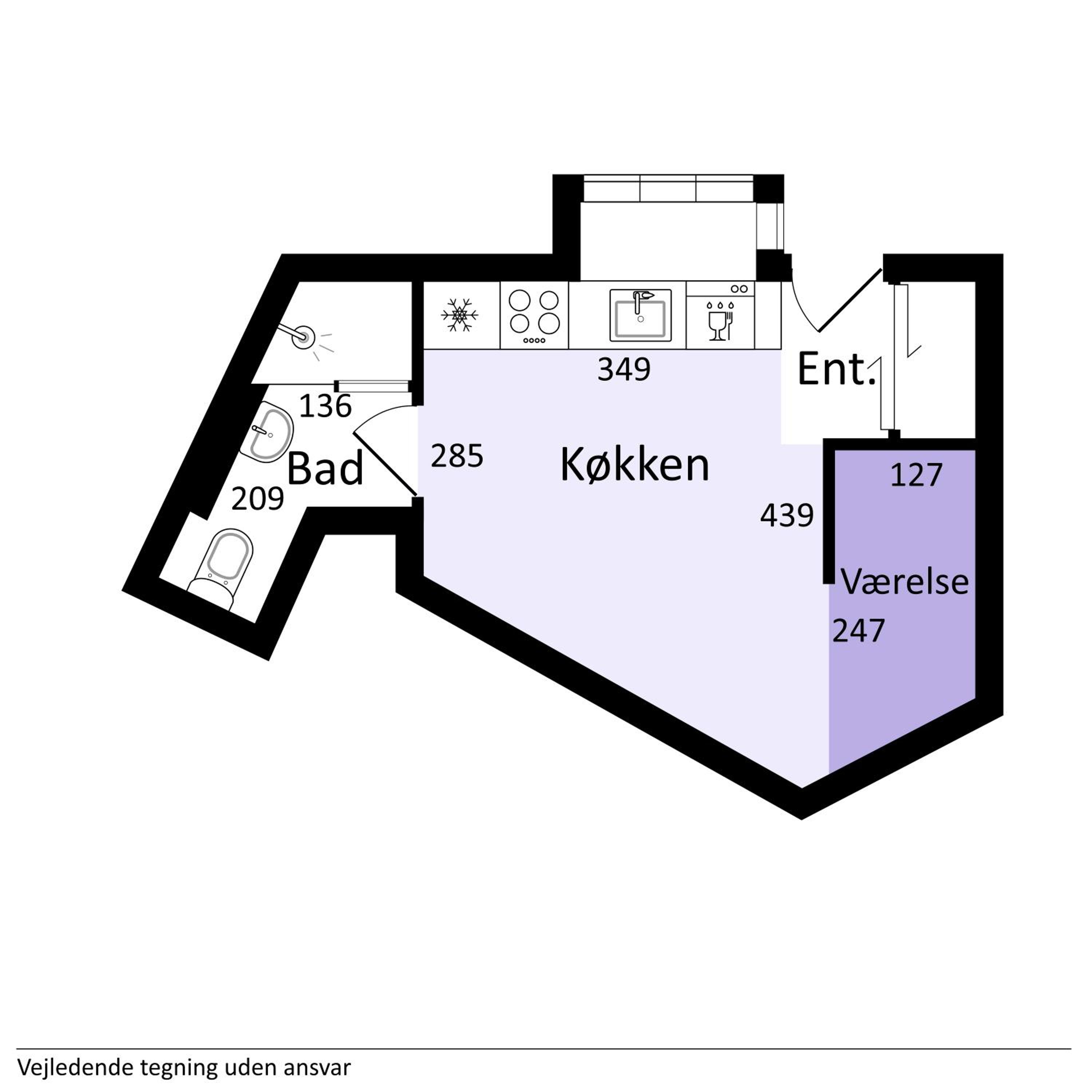 Minimalistisk Studiolejlighed i Centrum af Aarhus