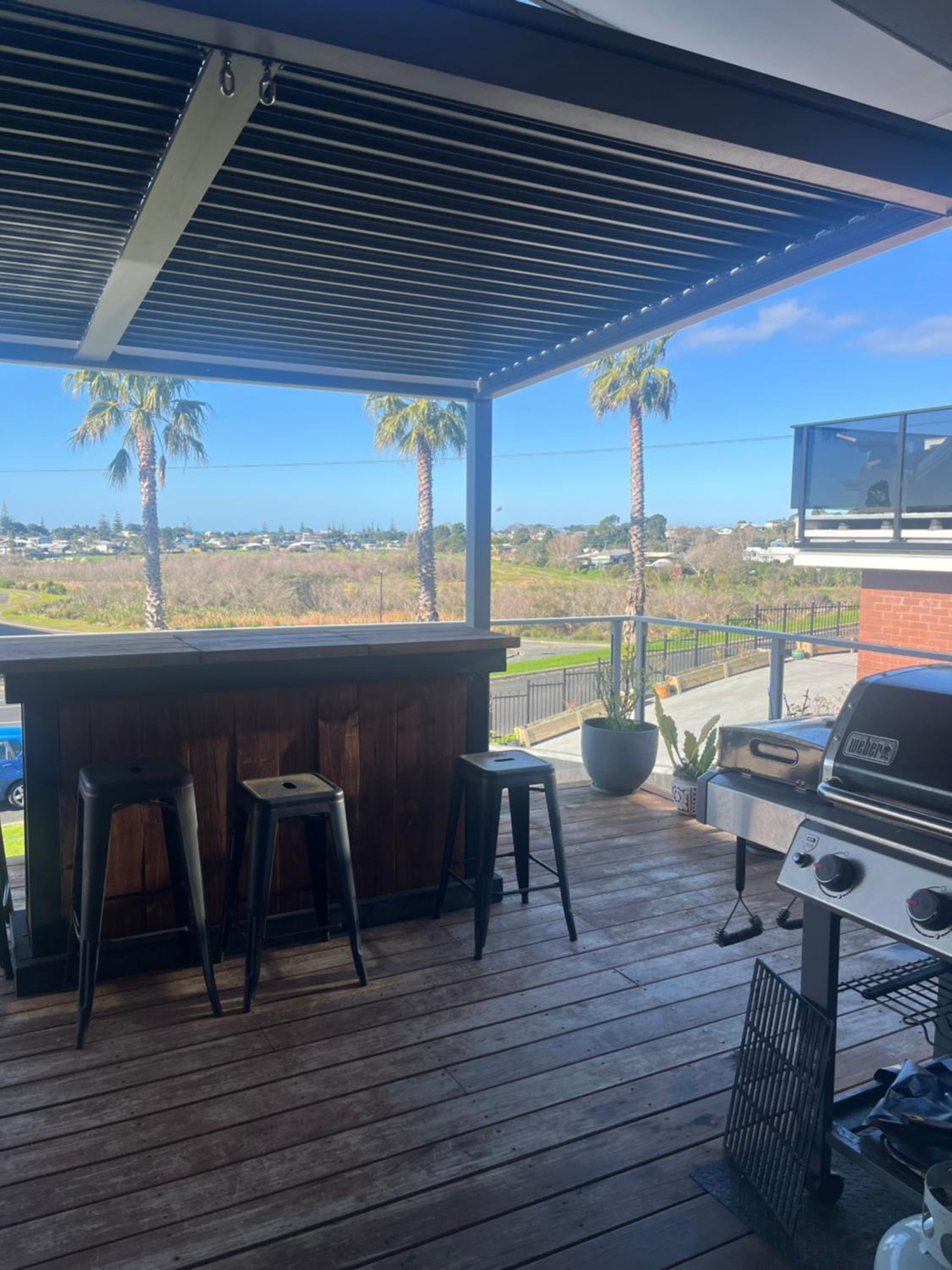 Beach house with a pool view 4