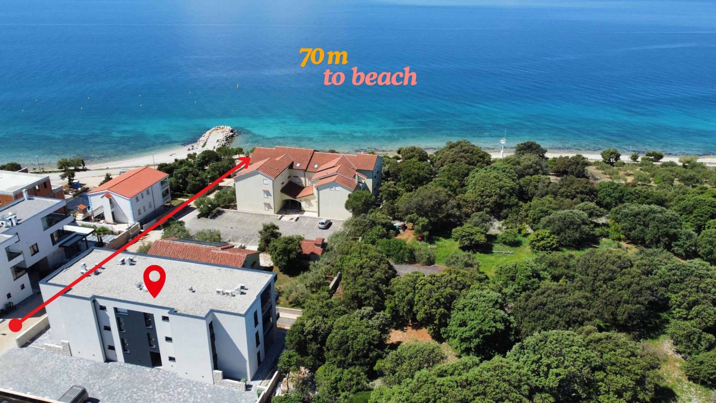 Lili Rose Mandre - Exclusive Family Apartments with Sea View, Just Steps from Beach view 4
