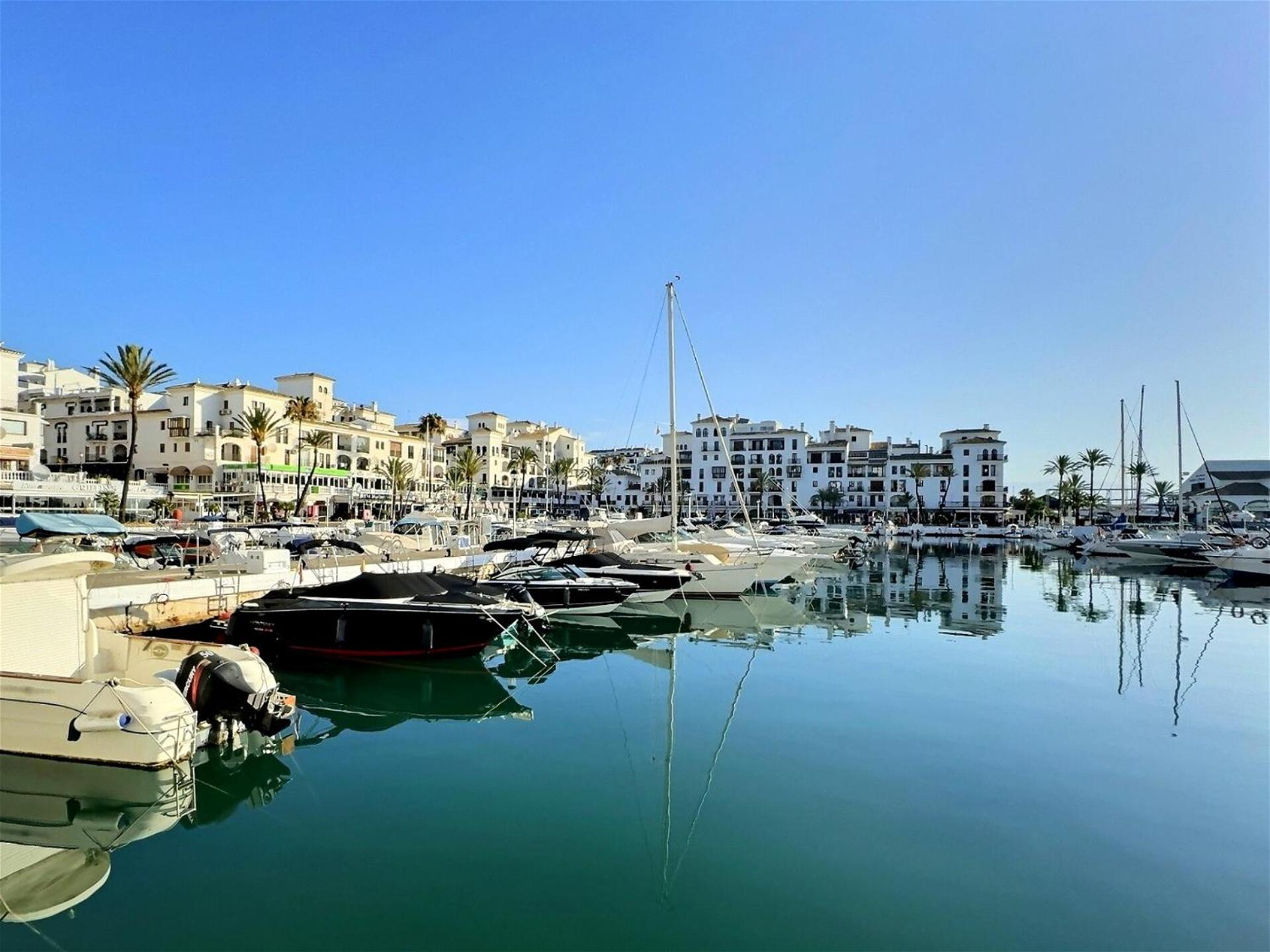 Marina Magic Two Bedroom, Two-Bathroom Apartment Steps from Duquesa Harbour and the Beach