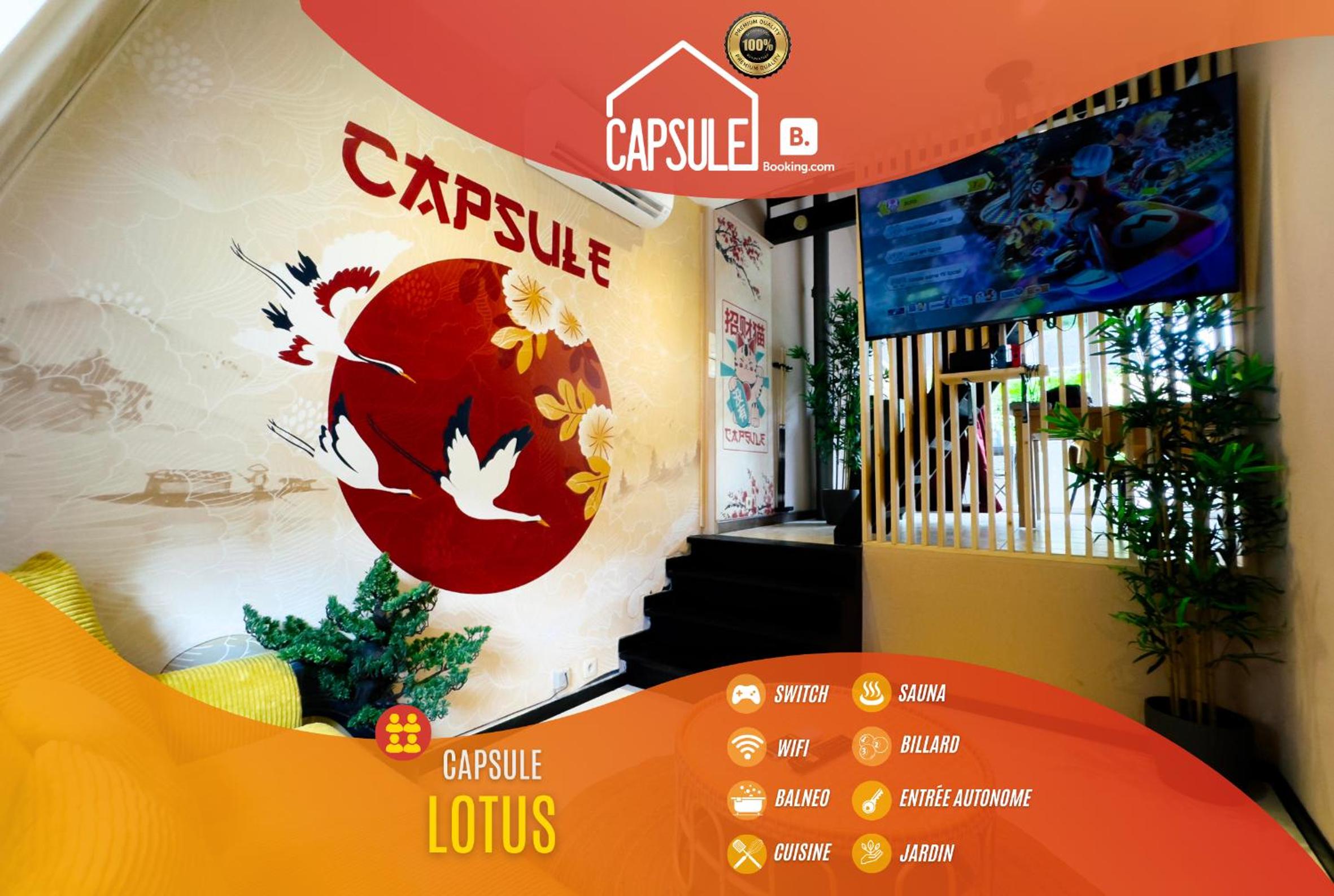 Hotel Capsule Lotus-balneo-sauna-billard-nintendo