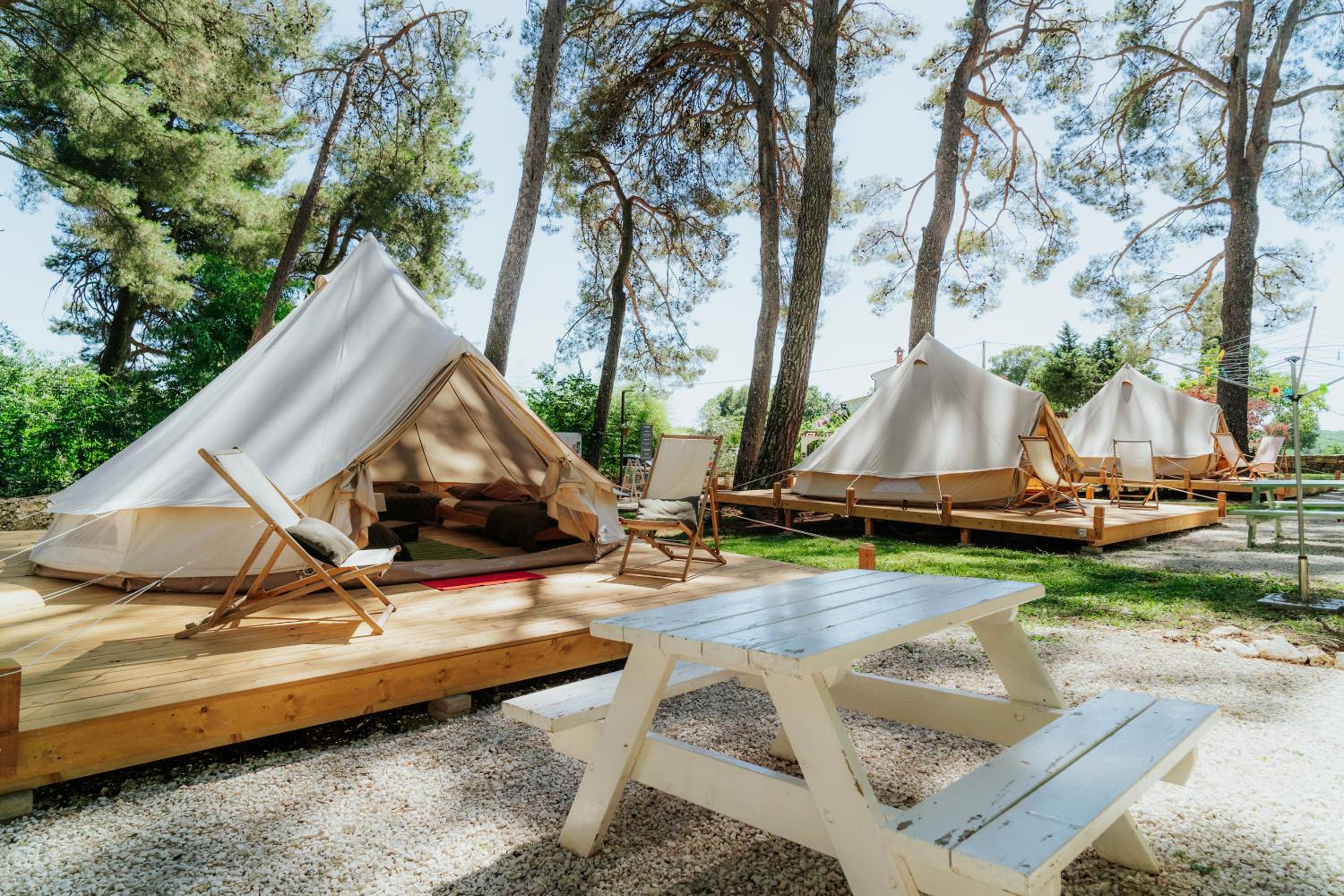Camp 'Dvor' bell tent accommodation view 3