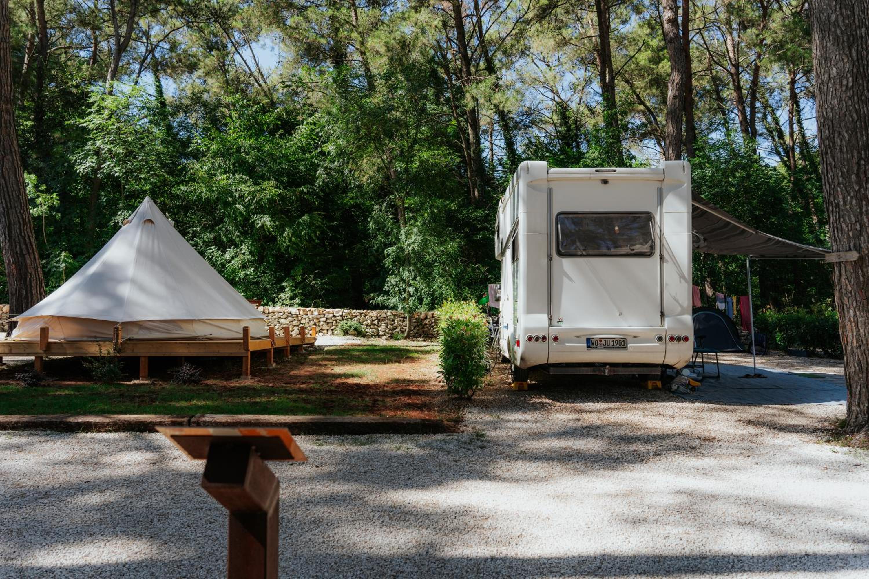 Camp 'Dvor' bell tent accommodation view 5