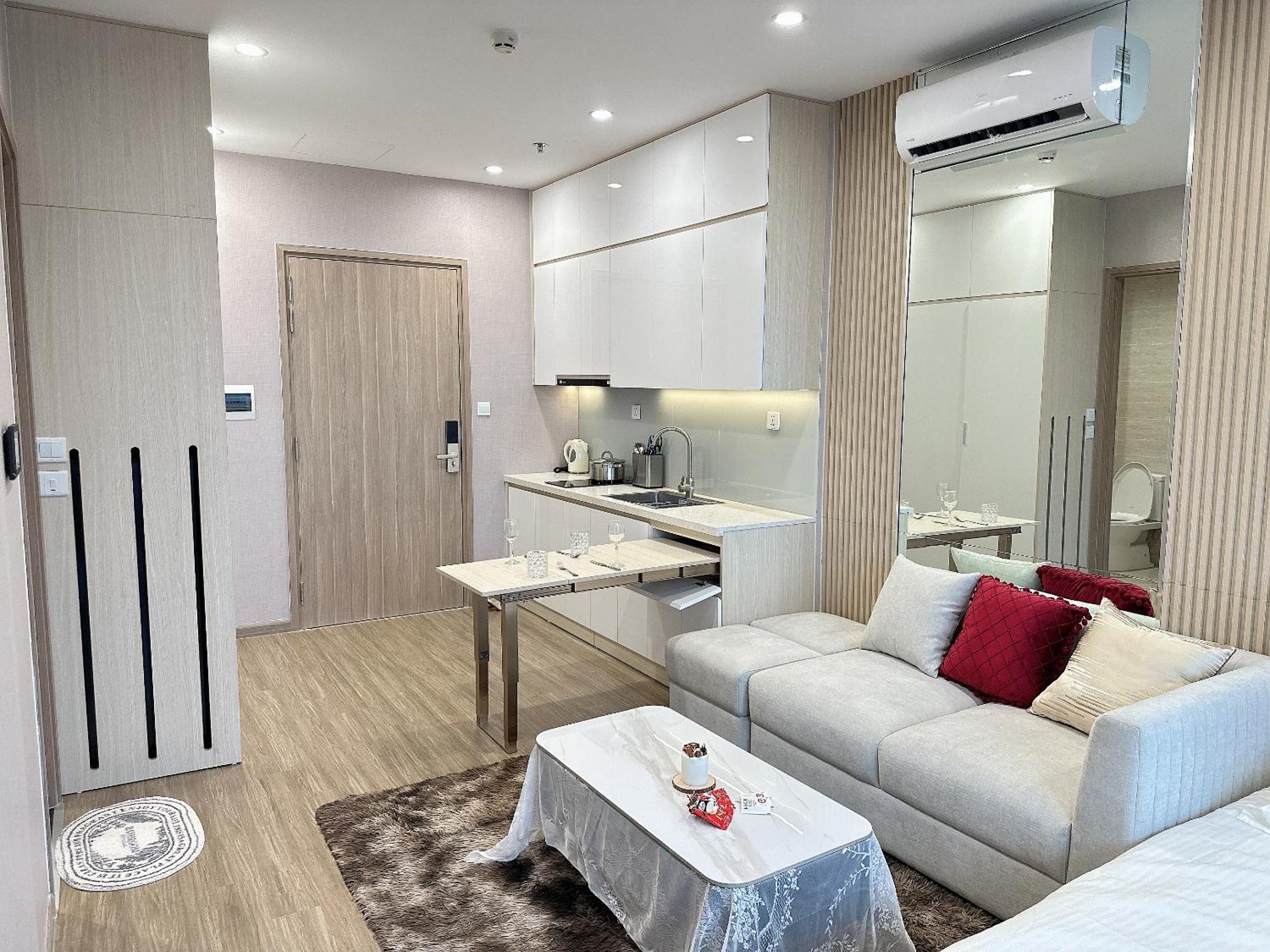 Căn hộ Studio tại Vinsmart có Máy chiếu