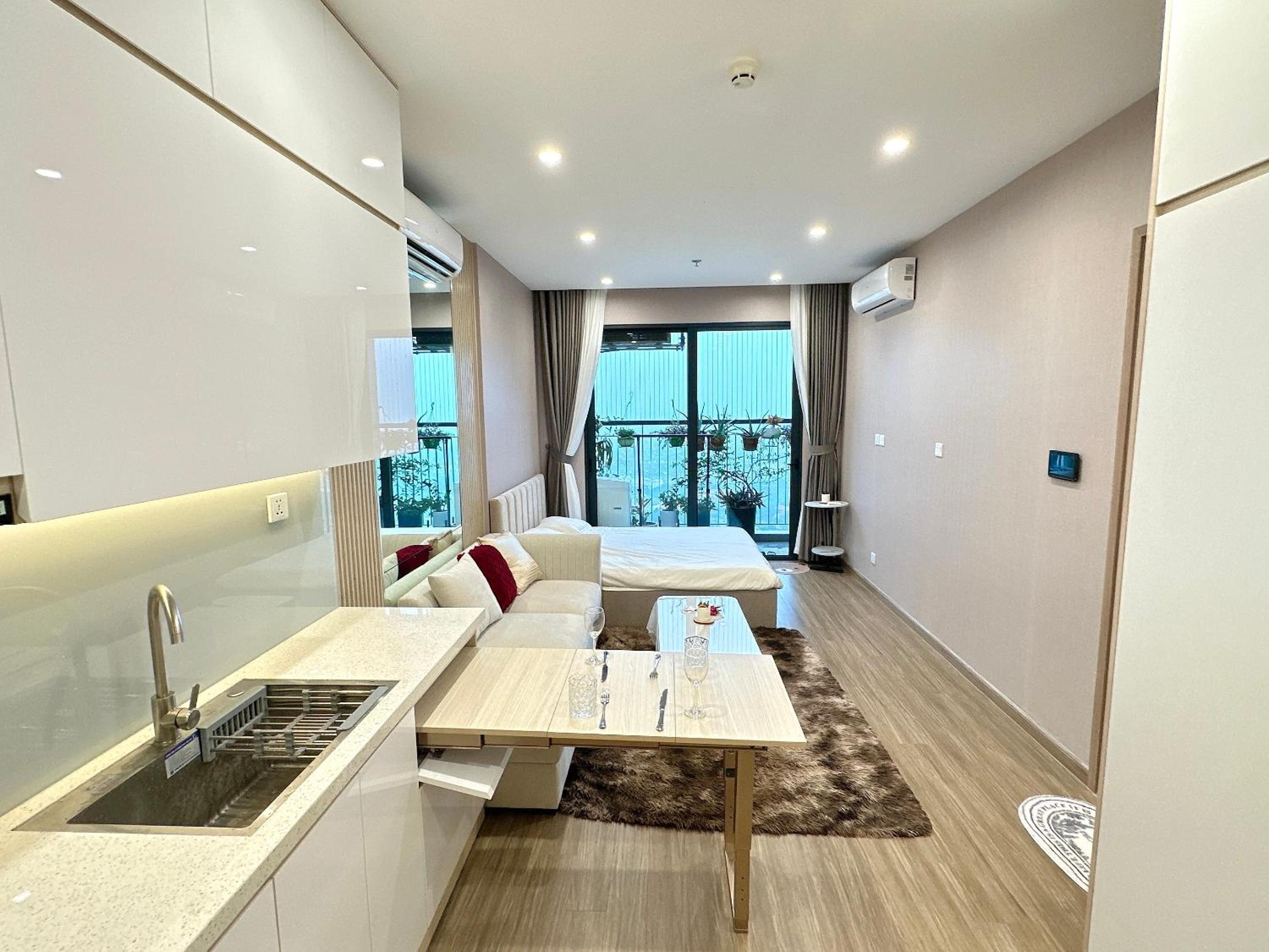 Căn hộ Studio tại Vinsmart có Máy chiếu