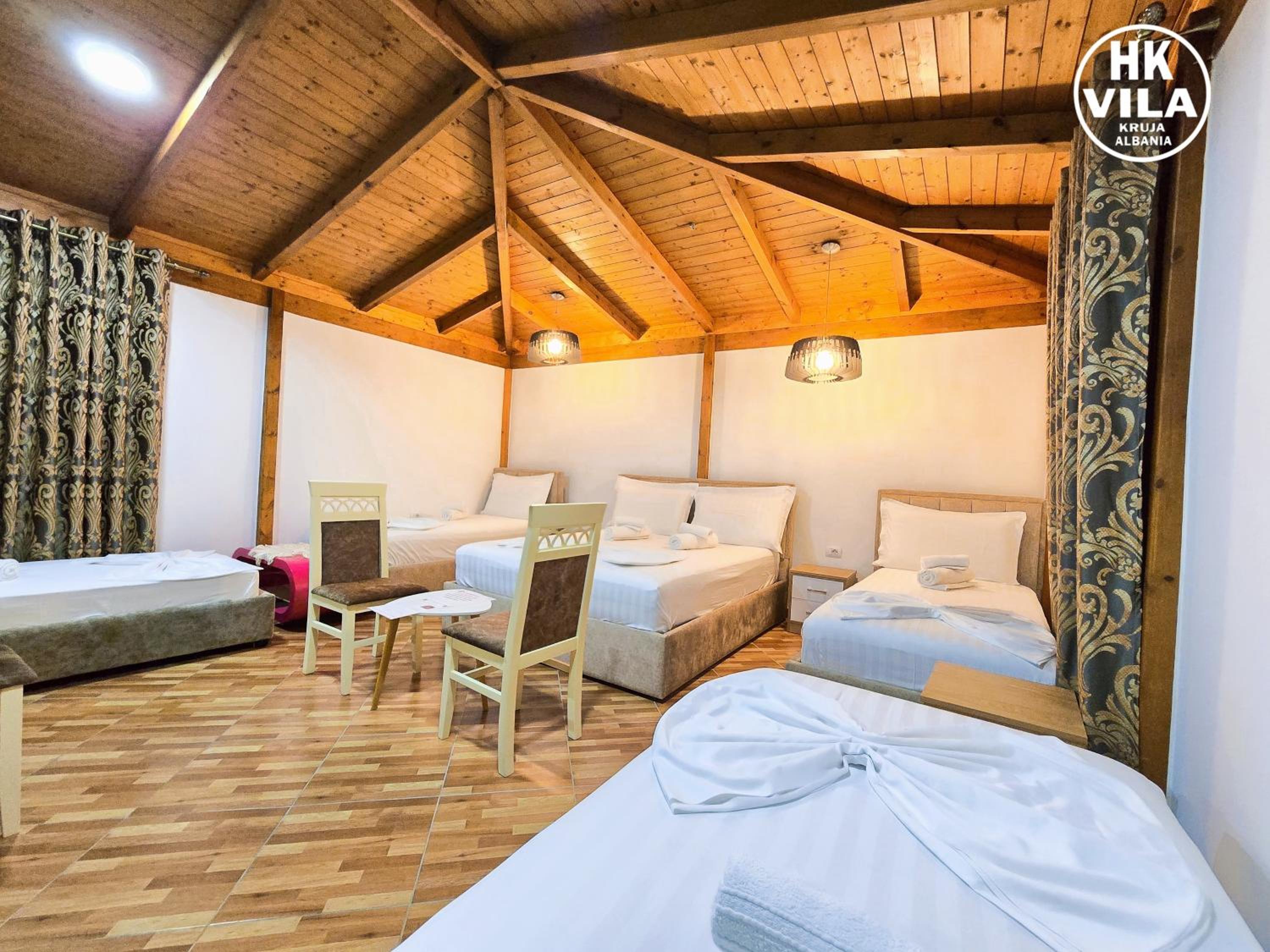 Vila HK is a cozy and welcoming house in the heart of Kruje It offers comfortable accommodation,free public parking nearby,and breakfast included,ensuring 