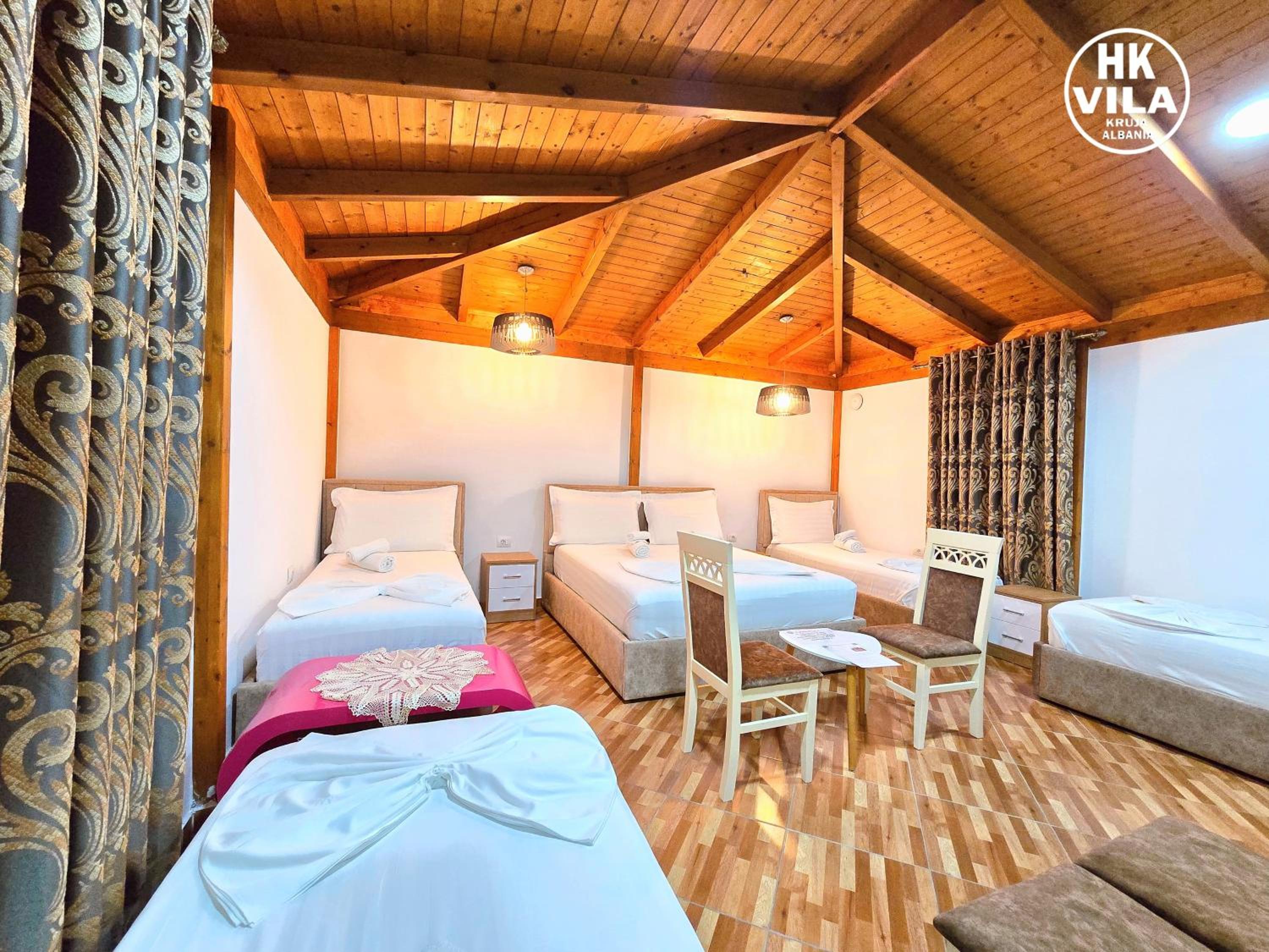 Vila HK is a cozy and welcoming house in the heart of Kruje It offers comfortable accommodation,free public parking nearby,and breakfast included,ensuring 