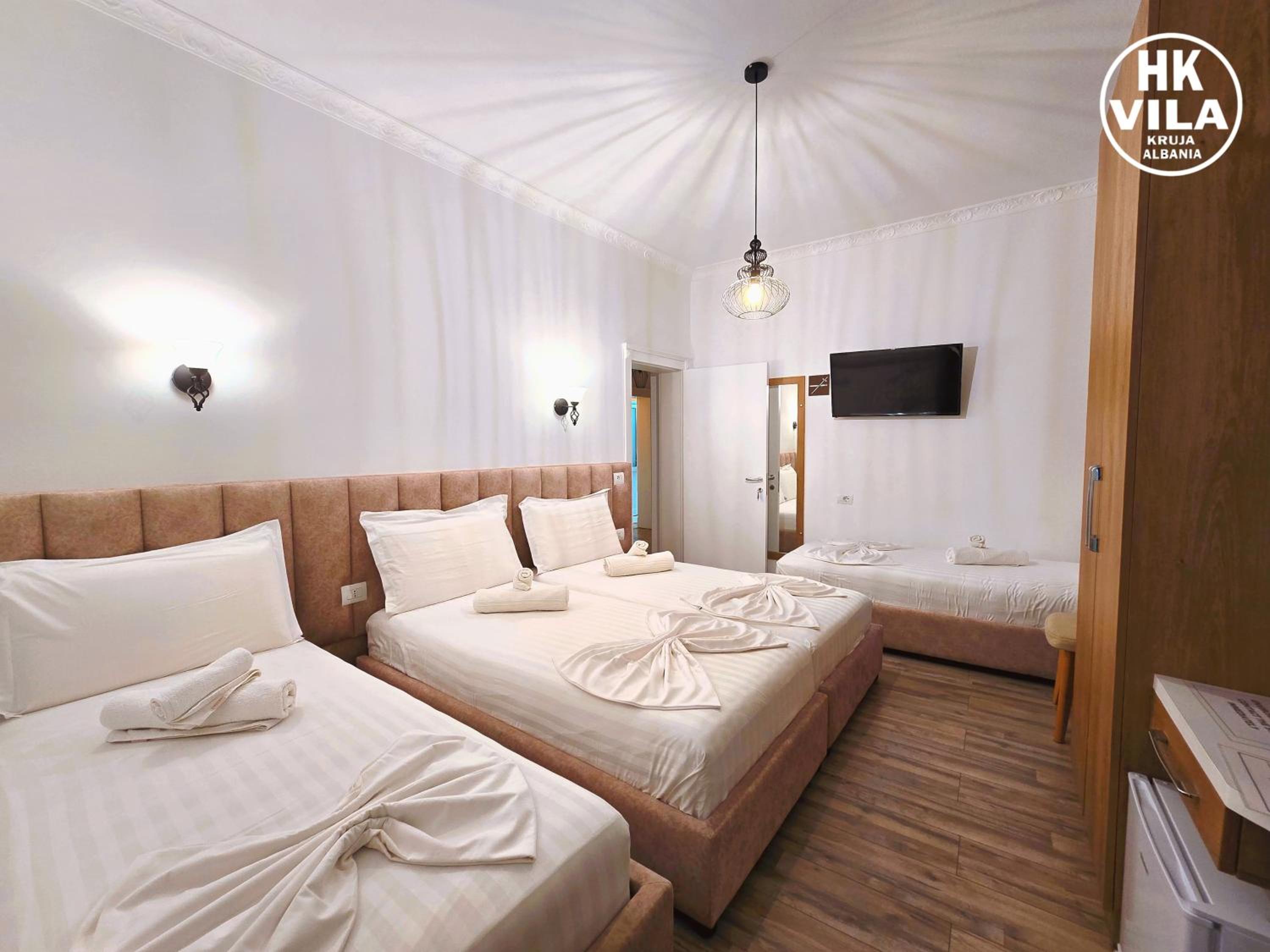 Vila HK is a cozy and welcoming house in the heart of Kruje It offers comfortable accommodation,free public parking nearby,and breakfast included,ensuring 