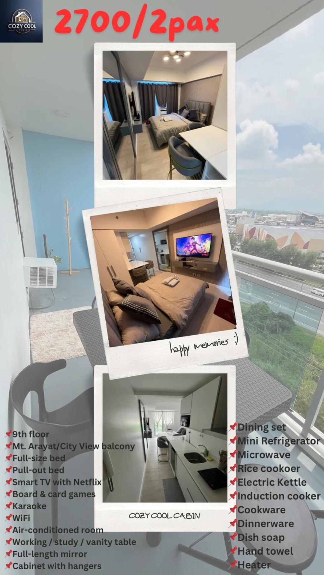 Cozy cool cabin at Azure north San Fernando Pampanga