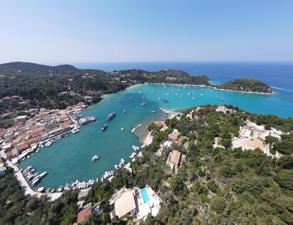 Cliff Top Pool Villa over-looking Lakka Bay Paxos view 5