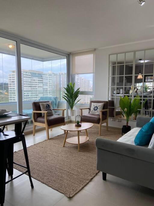 Depto en Concón elegante y full equipado con hermosa vista