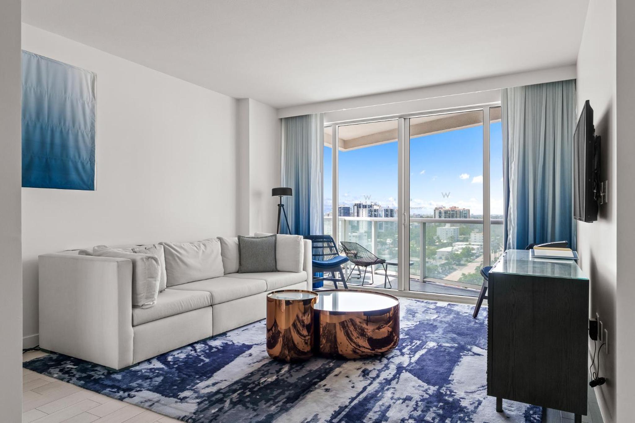 2BR Fort Lauderdale W Residence with Double Living Room, Ocean & Intercoastal Views, Brand New Sofas! view 4