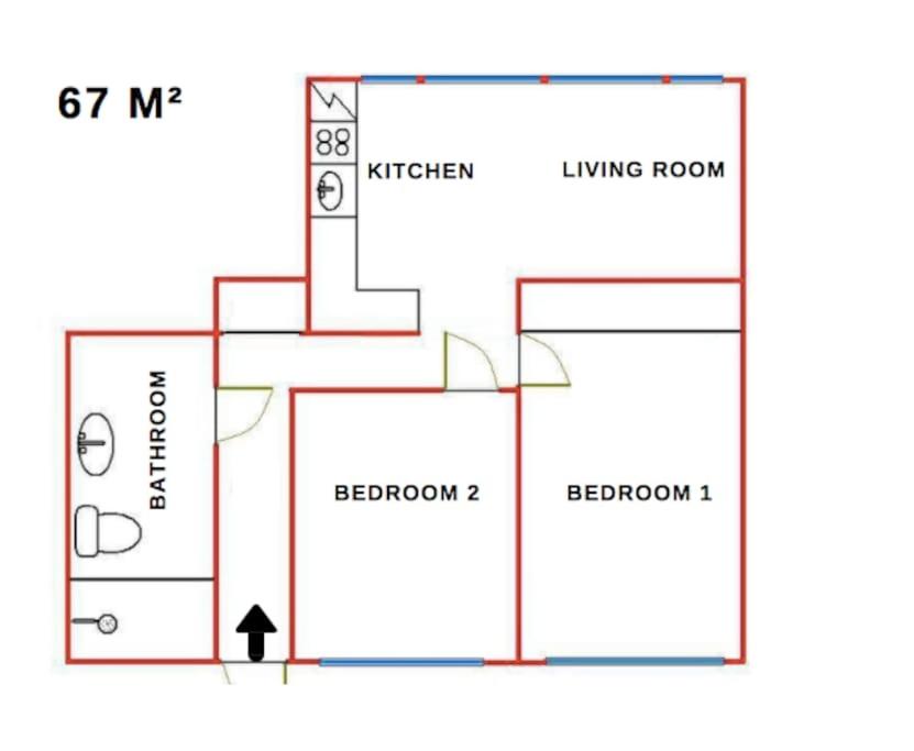 Cozy 3-room Apt heart of Tallinn - 3min to Old Town view 2