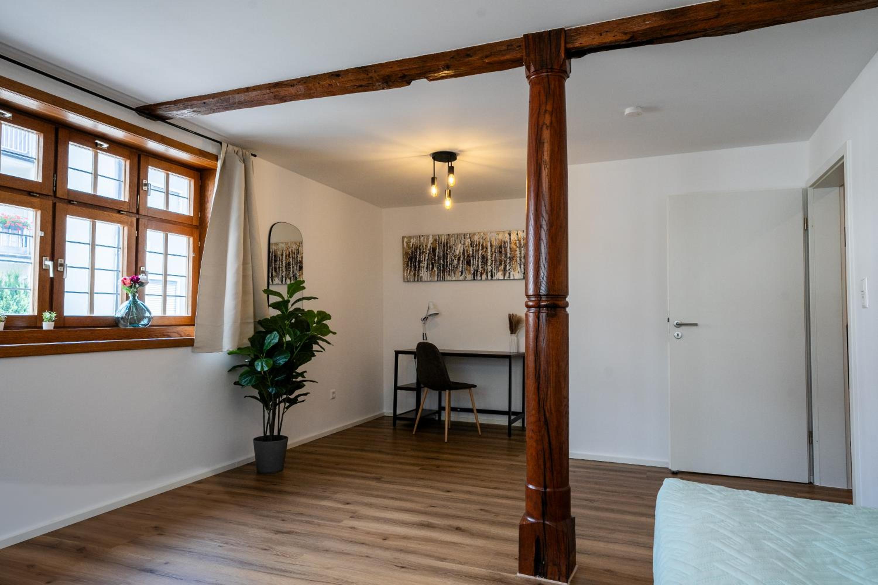 Design-Fachwerk-Suite - Balkon-Parkplatz-Therme