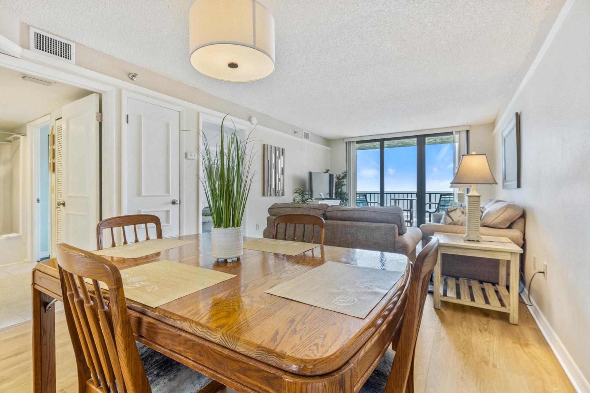 Ocean View with a beachfront pool at Ocean Trillium Condo ~ 702 view 3