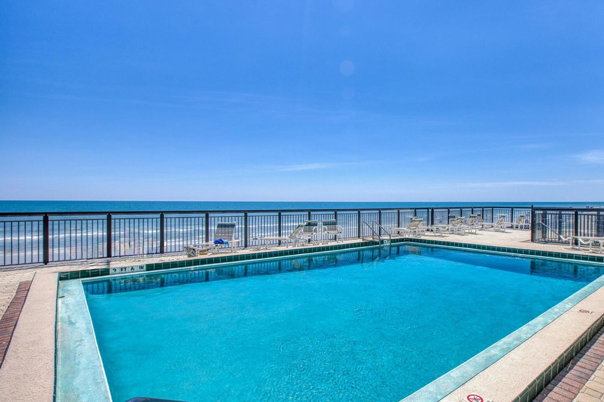 Ocean View with a beachfront pool at Ocean Trillium Condo ~ 403 view 4
