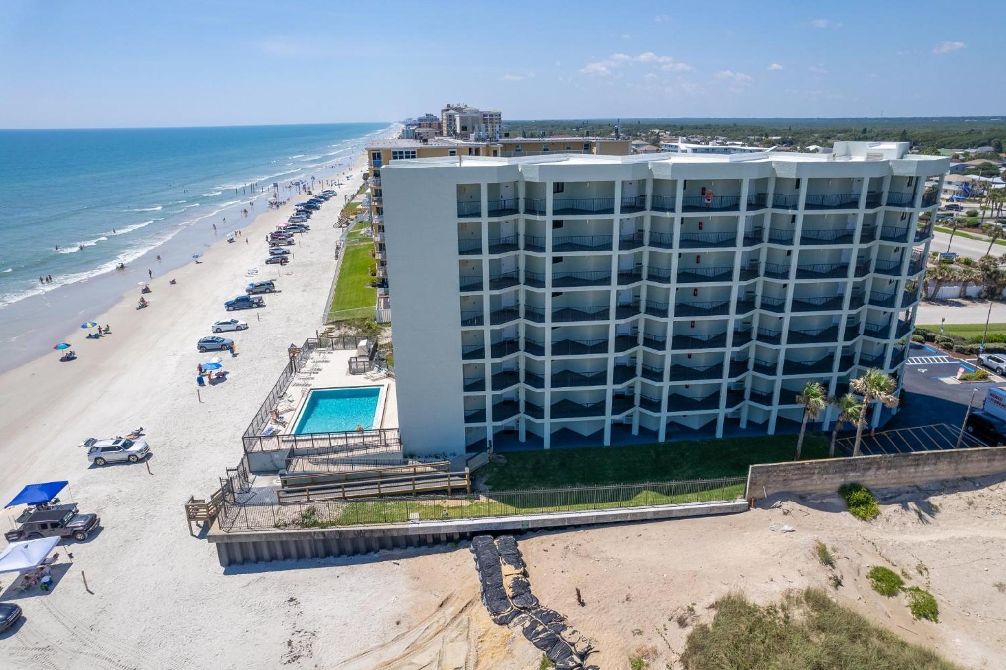 Ocean View with a beachfront pool at Ocean Trillium Condo ~ 102 view 2