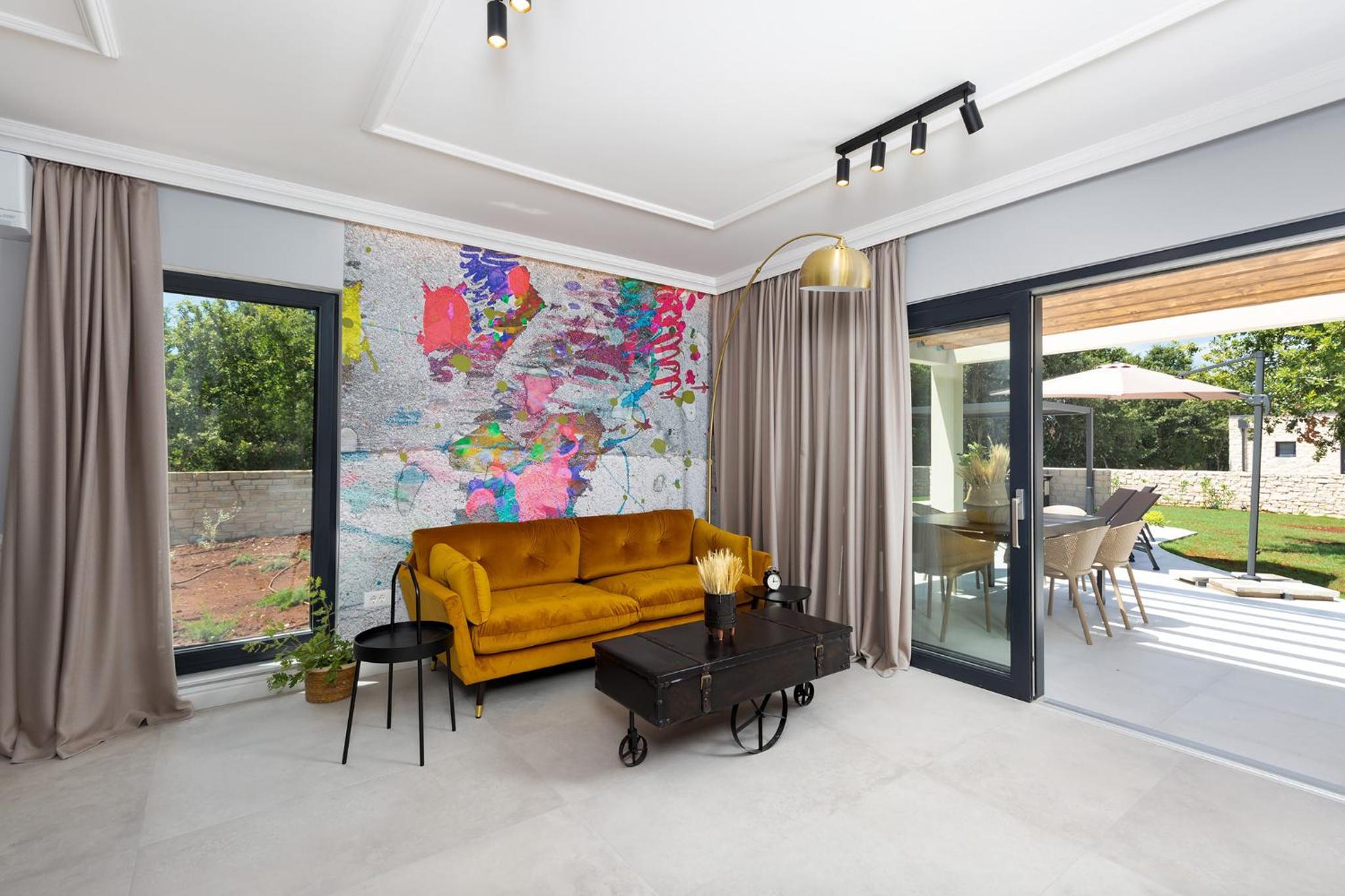 Villa Green Frame West - new build villa in Central Istria with private pool view 2