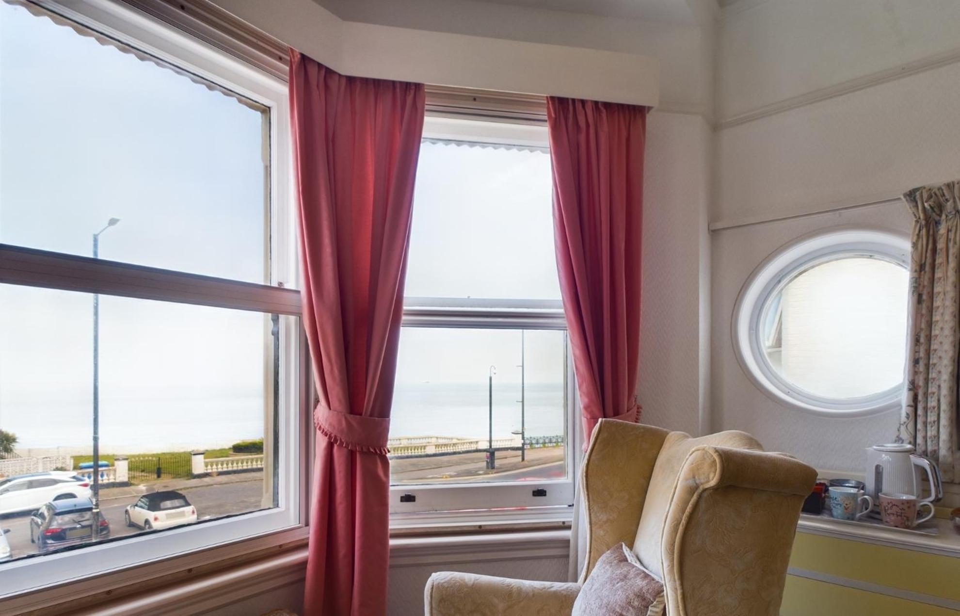 Spectacular sea view double, with exclusive bathroom & use of patio and bike store view 3