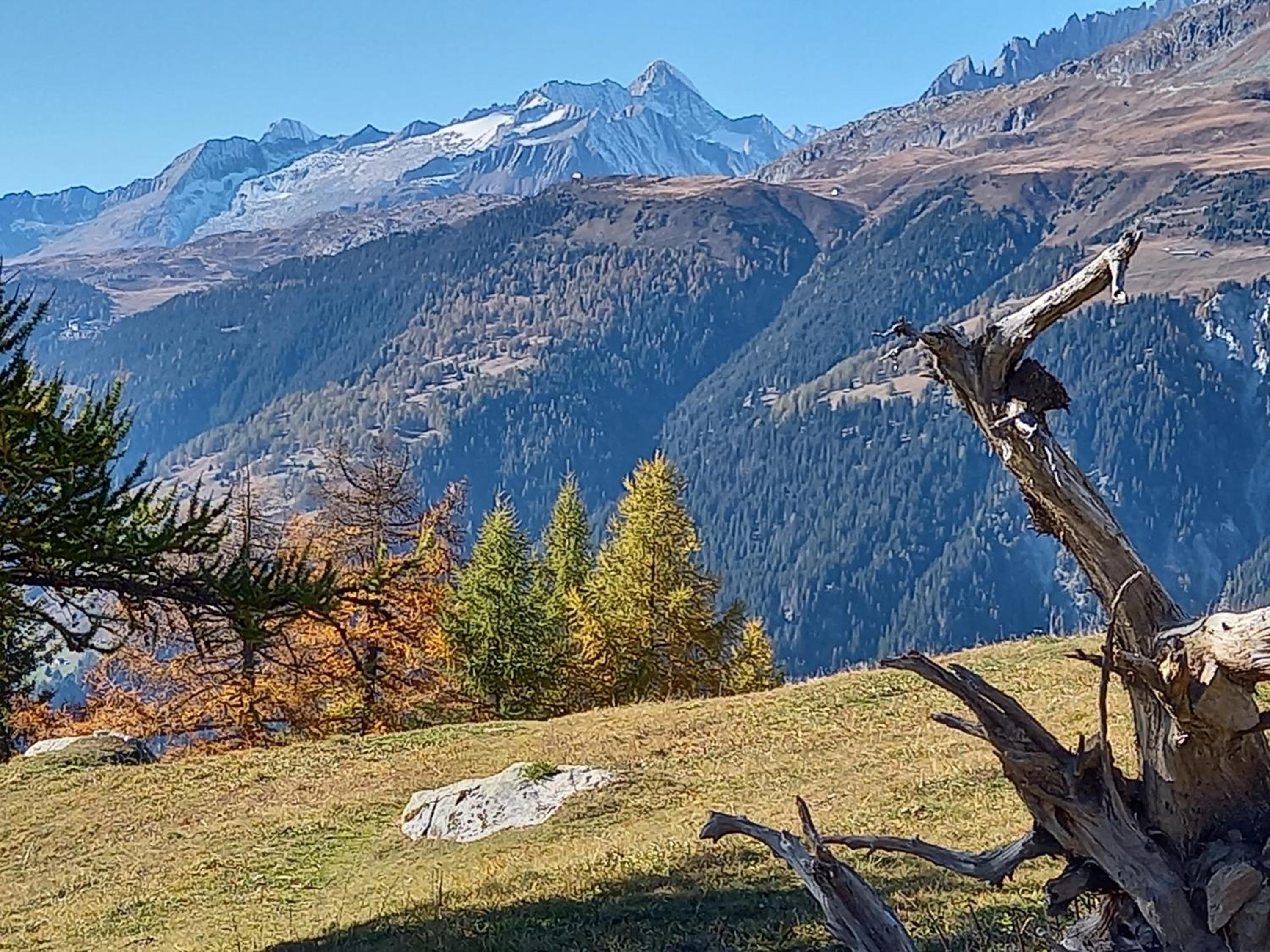 Wohnung mit schöner Sicht auf Bergpanorama und übers Tal