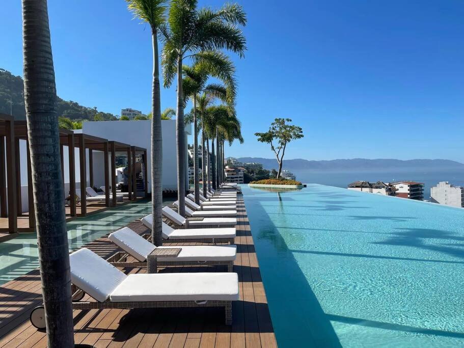 New! Luxury 2bd 2ba Romantic Zone Largest Pool in PV Sea View Balcony view 3