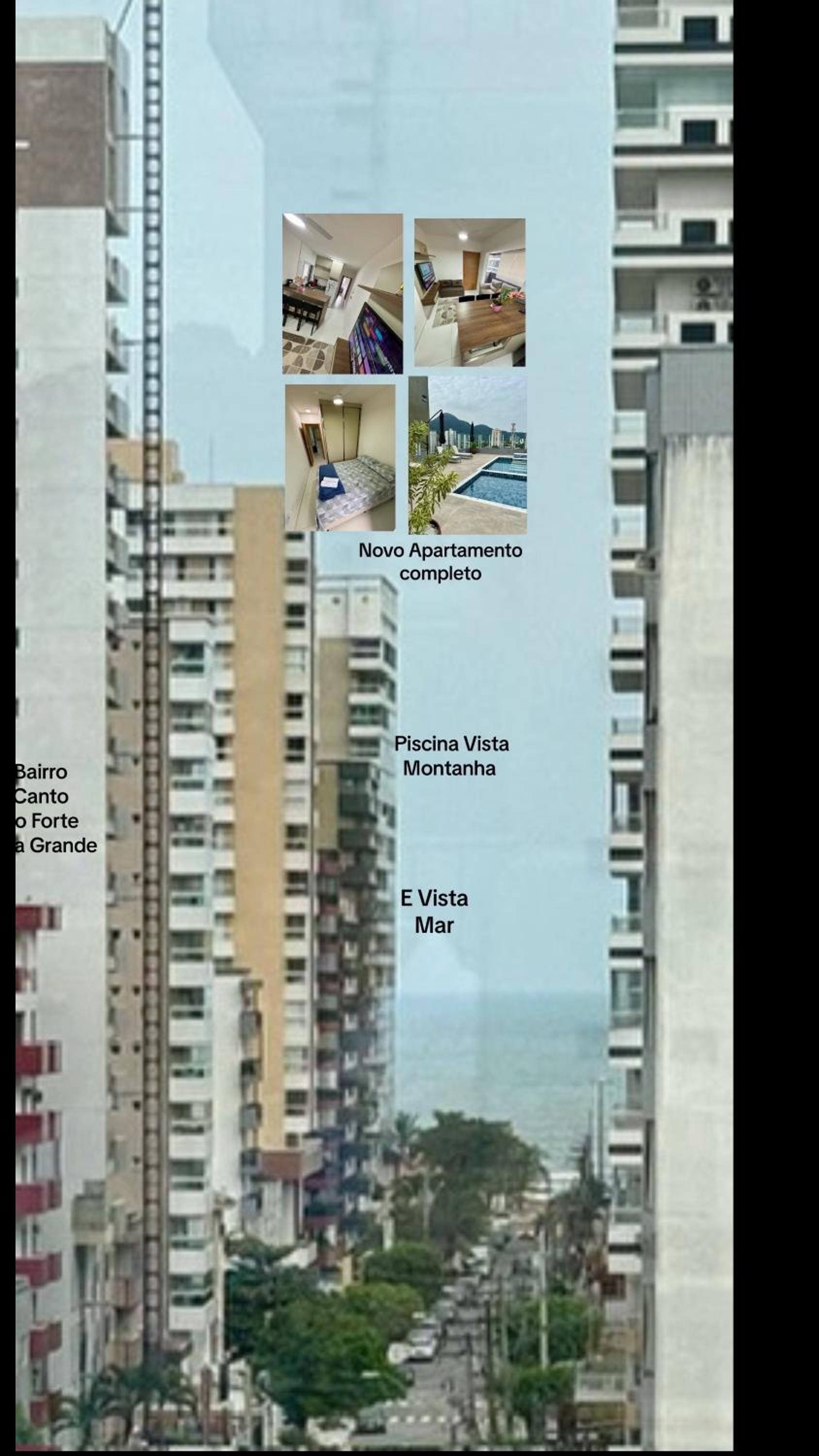 Novo Apto Canto do Forte, Rua Praia Vista Montanha, com Wi Fi, HomeBeach10, 01 Vaga de Garagem, Melhores Restaurantes ao lado