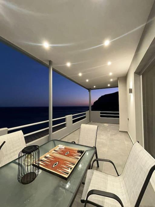 Seafront house with private beach in South Crete view 5