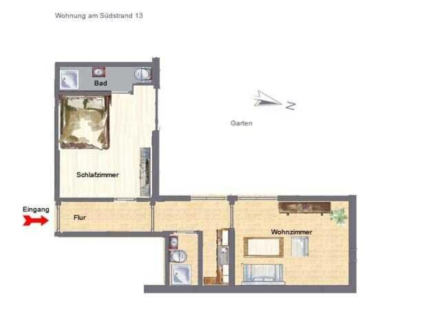 Apartment Südstrand 13