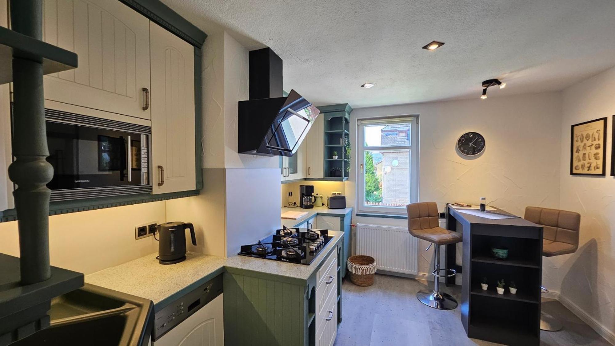 Apartments am Saalebogen mit Gartenterrasse, Grillkamin und freie Parkplätze