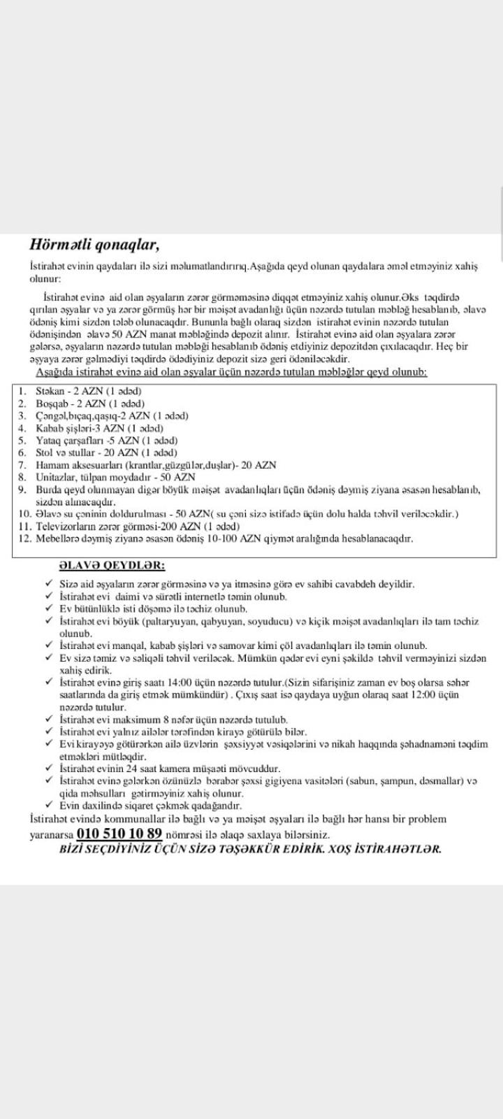 Quba Qəçreşdə dağüstü ev