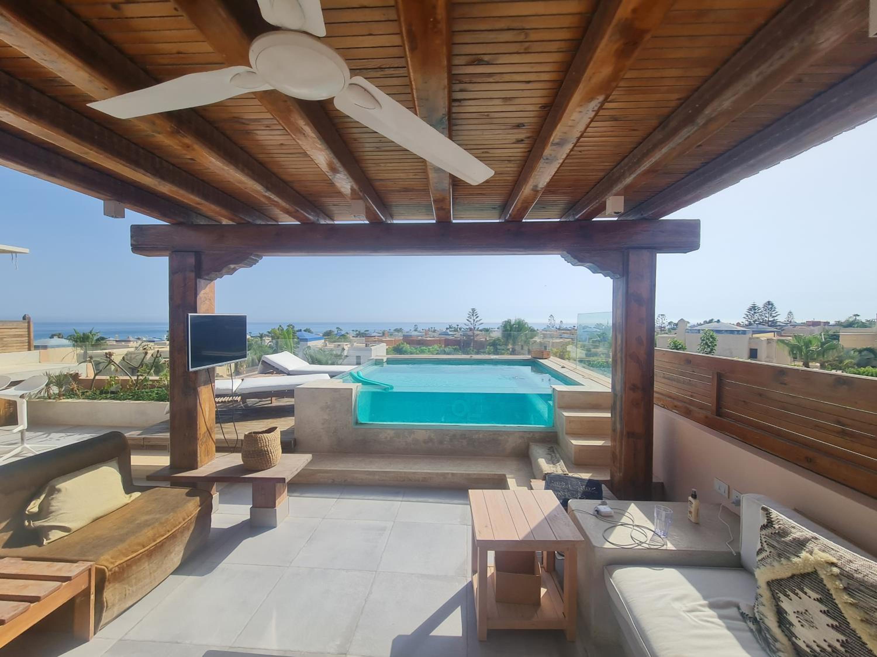 Hacienda red full sea view with pool view 2