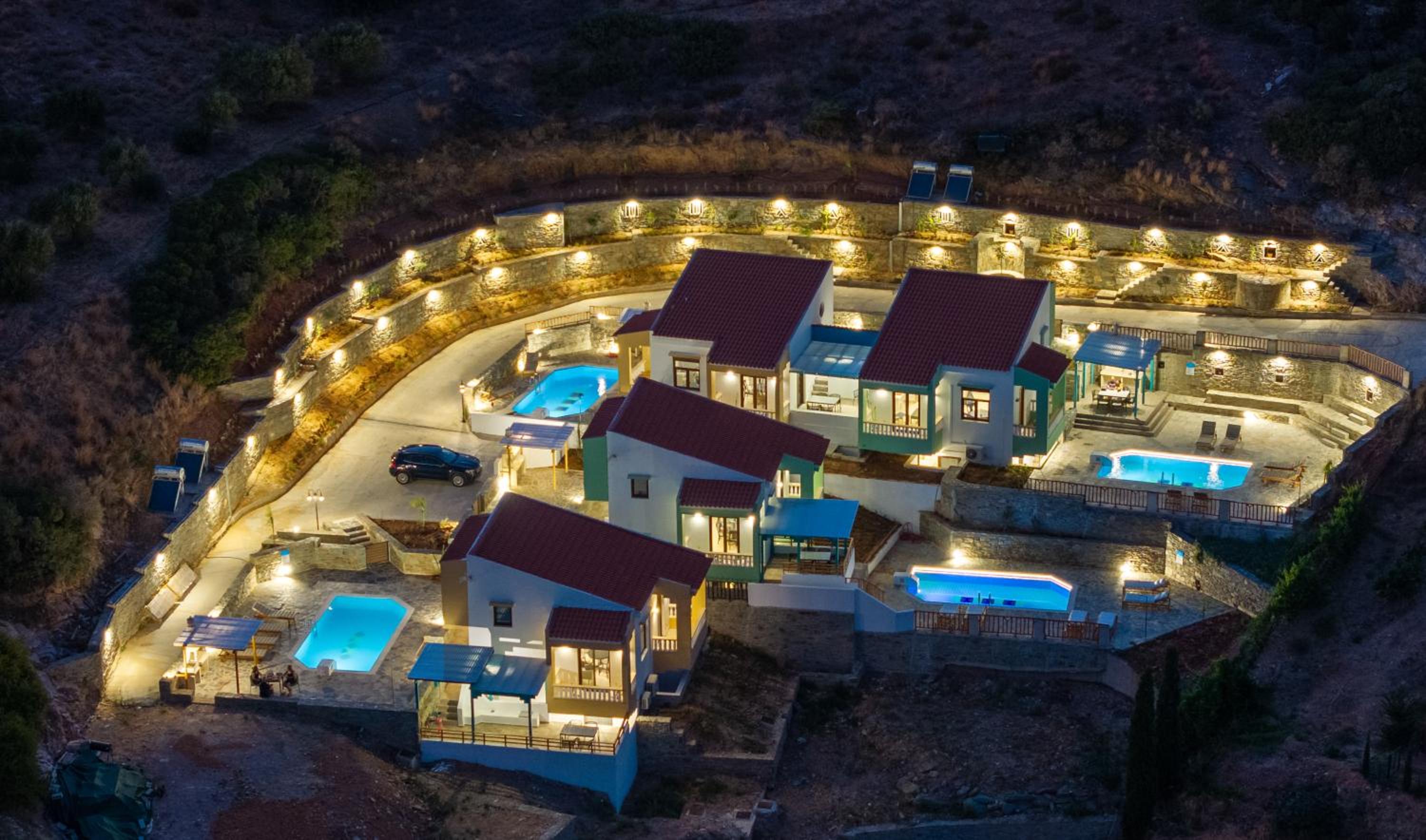 POSEIDON Villas Agia Pelagia-Private swimming pool and sea view view 2