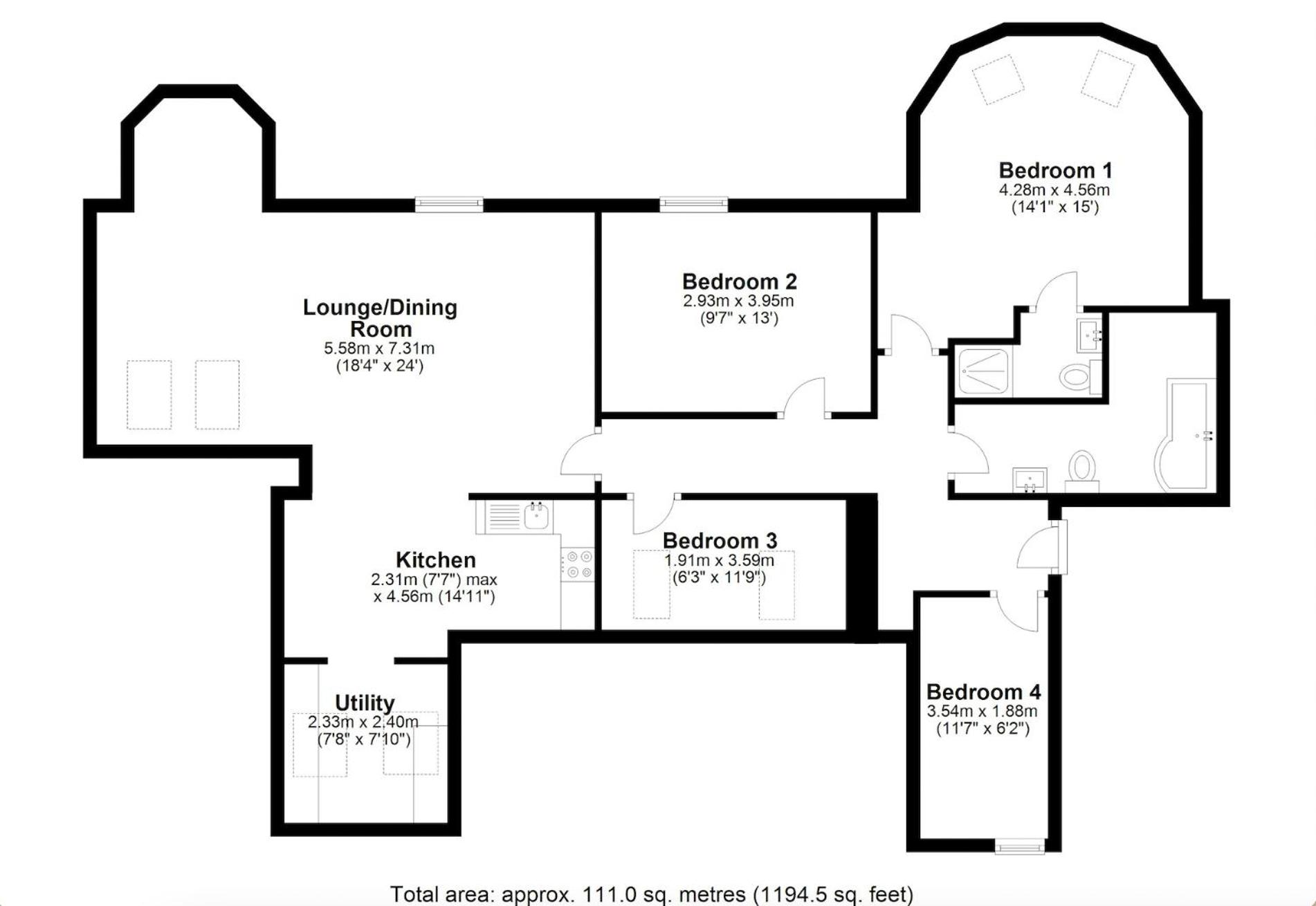 Writtle Massive 4 Bedroom Apartment with Parking In Gorgeous Countryside Location & Short Drive to Chelmsford City Centre Contractors Welcome view 2