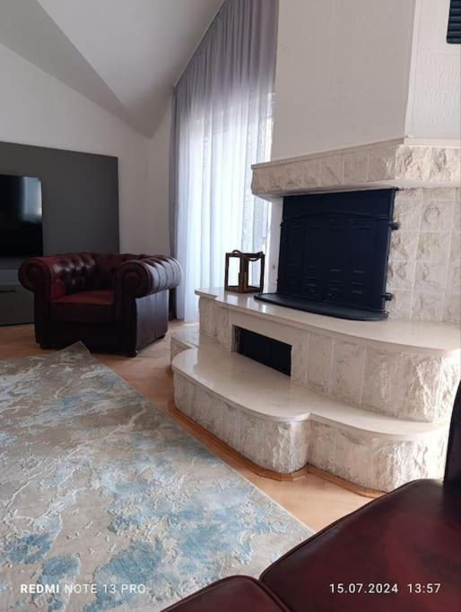 Seaview penthouse with fireplace view 2