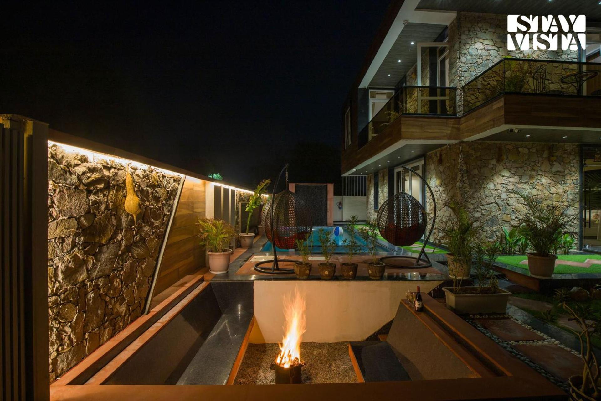 StayVista at Talin Farms with Mountain View, Pool view 2
