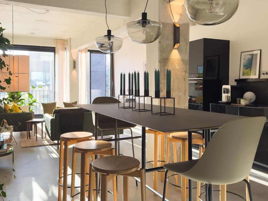 Stunning Industrial-Style Loft by the Canals
