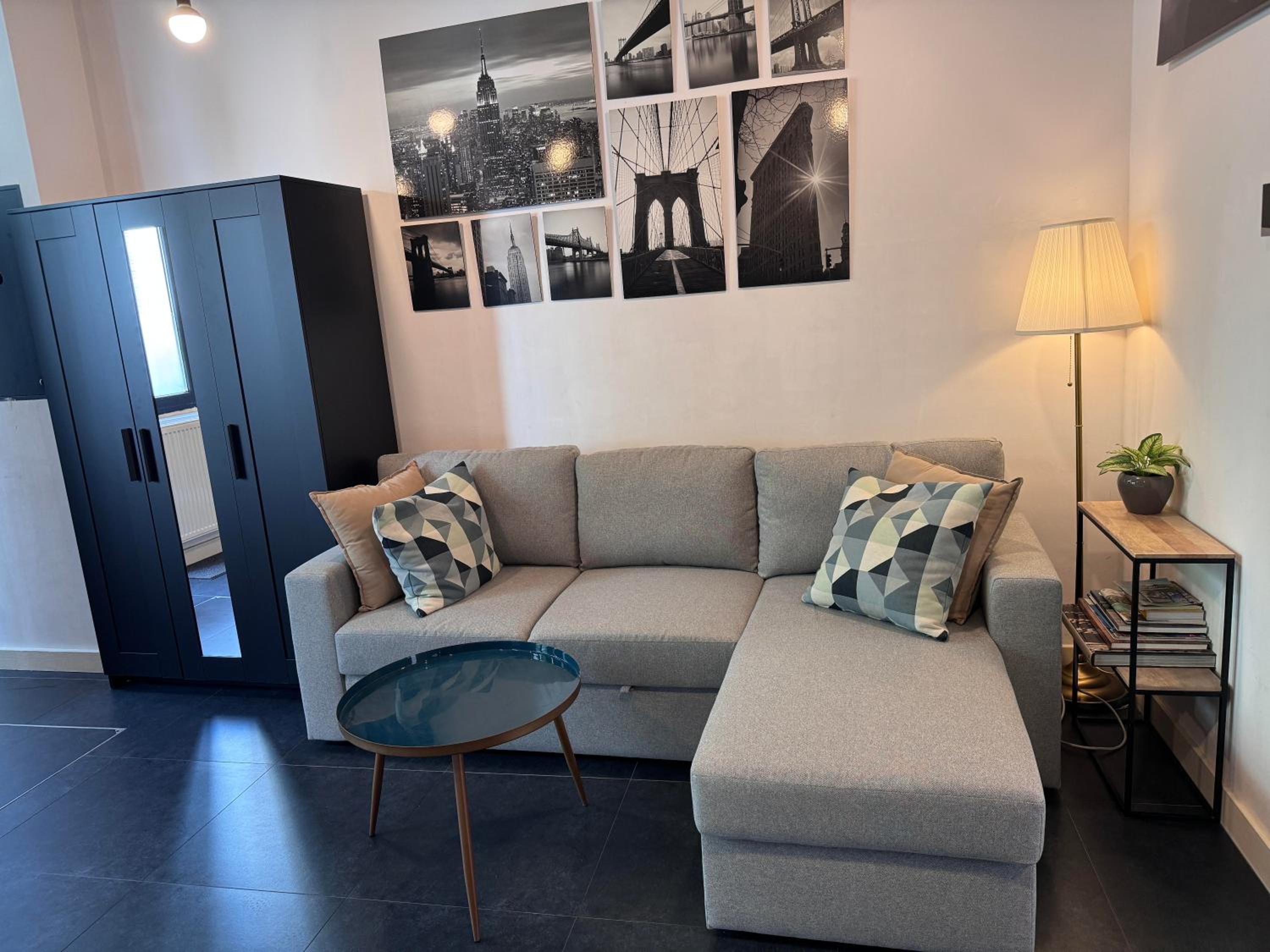 Modern cozy studio with backyard view 3