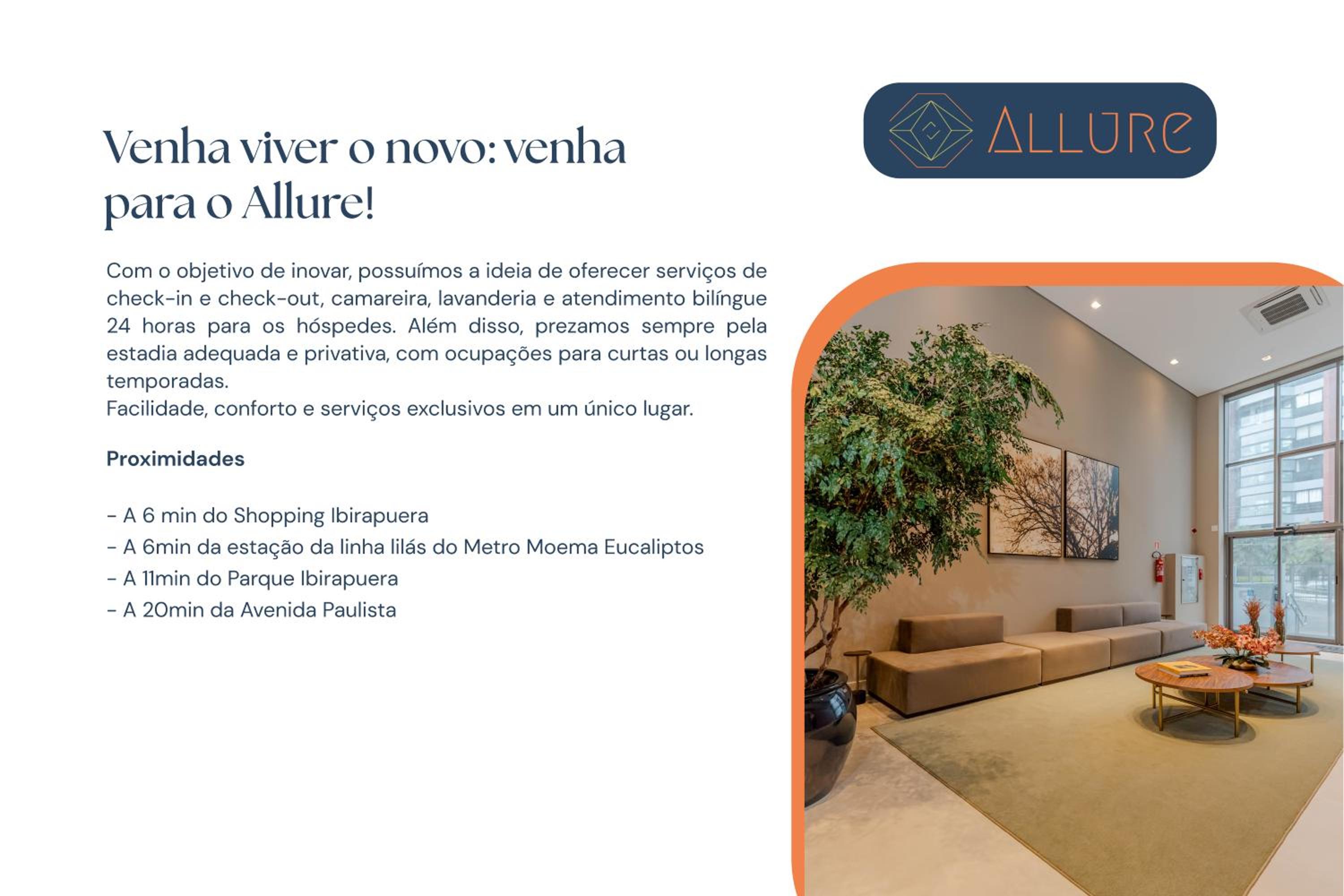 My Allure Moema - Com café da manhã opcional e Recepção 24 horas