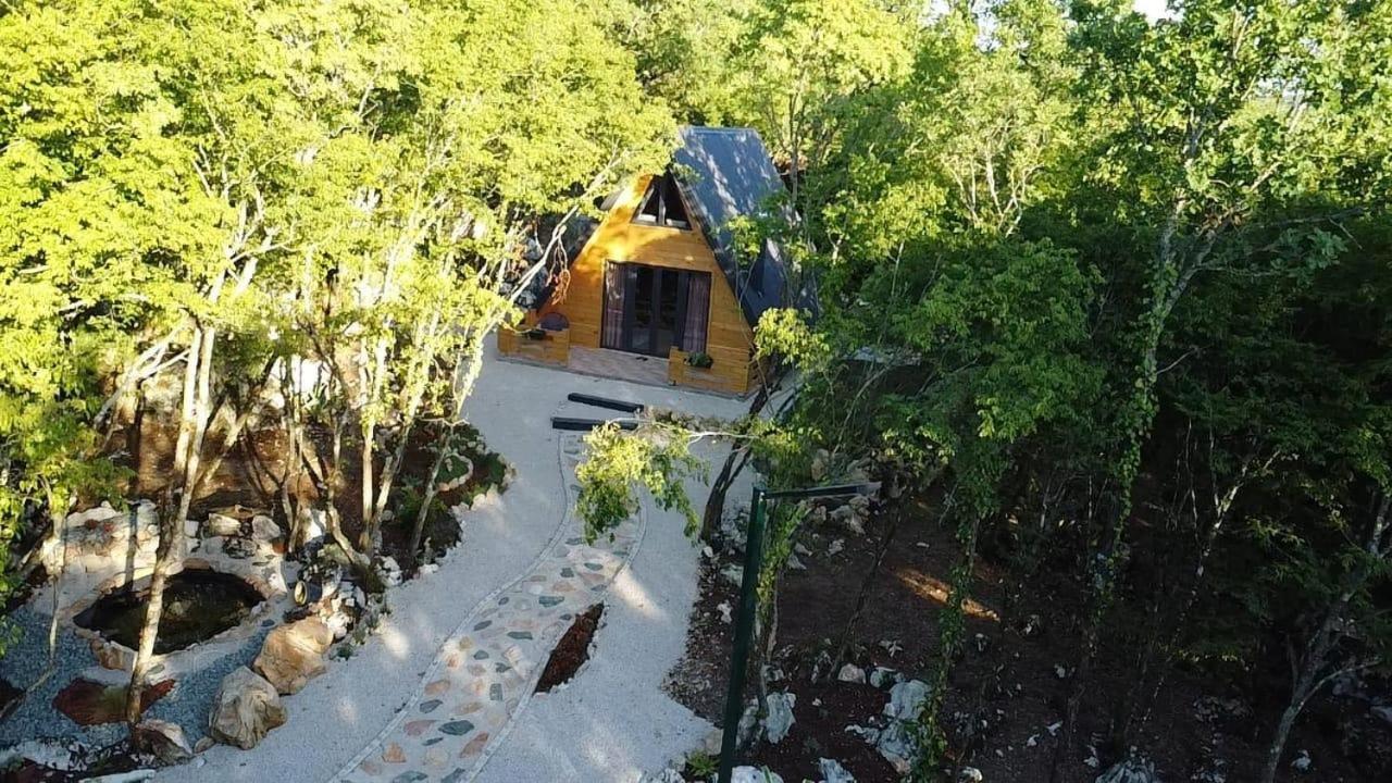 Woodland paradise Charming wooden houses in stone