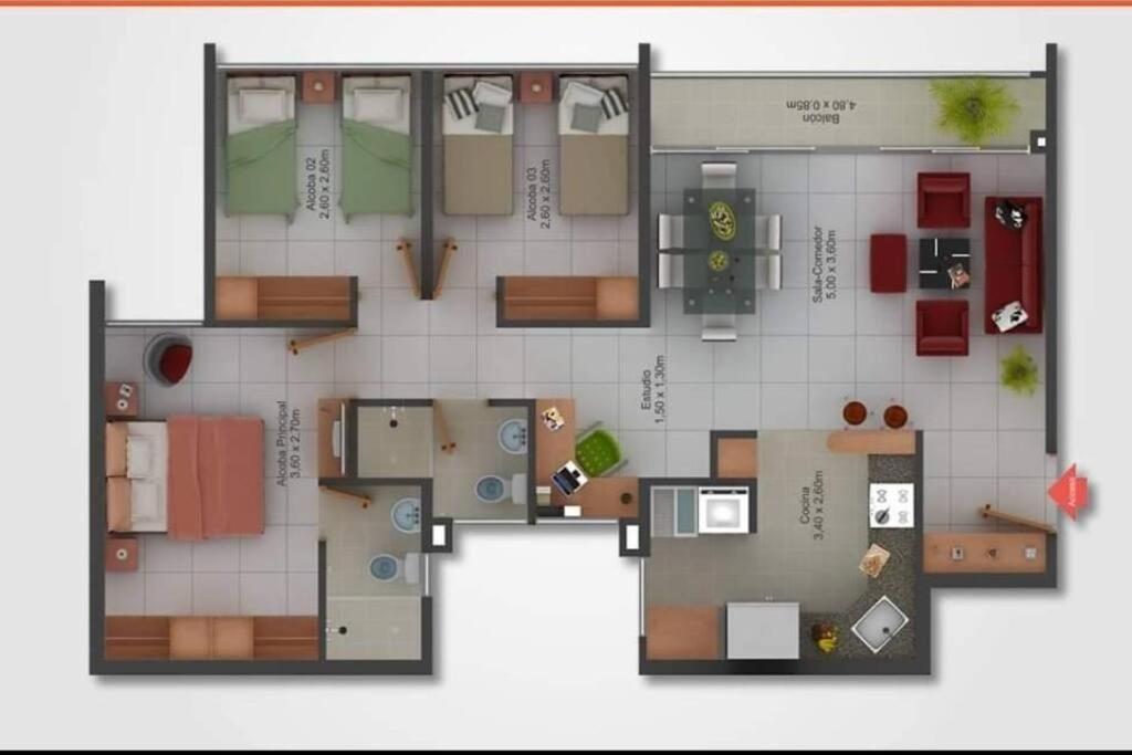 Apartamento de 3 habitaciones super espacioso un Oasis en San Jose